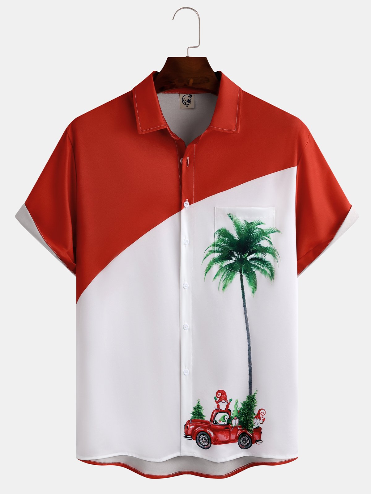 Christmas Chest Pocket Short Sleeve  Shirt