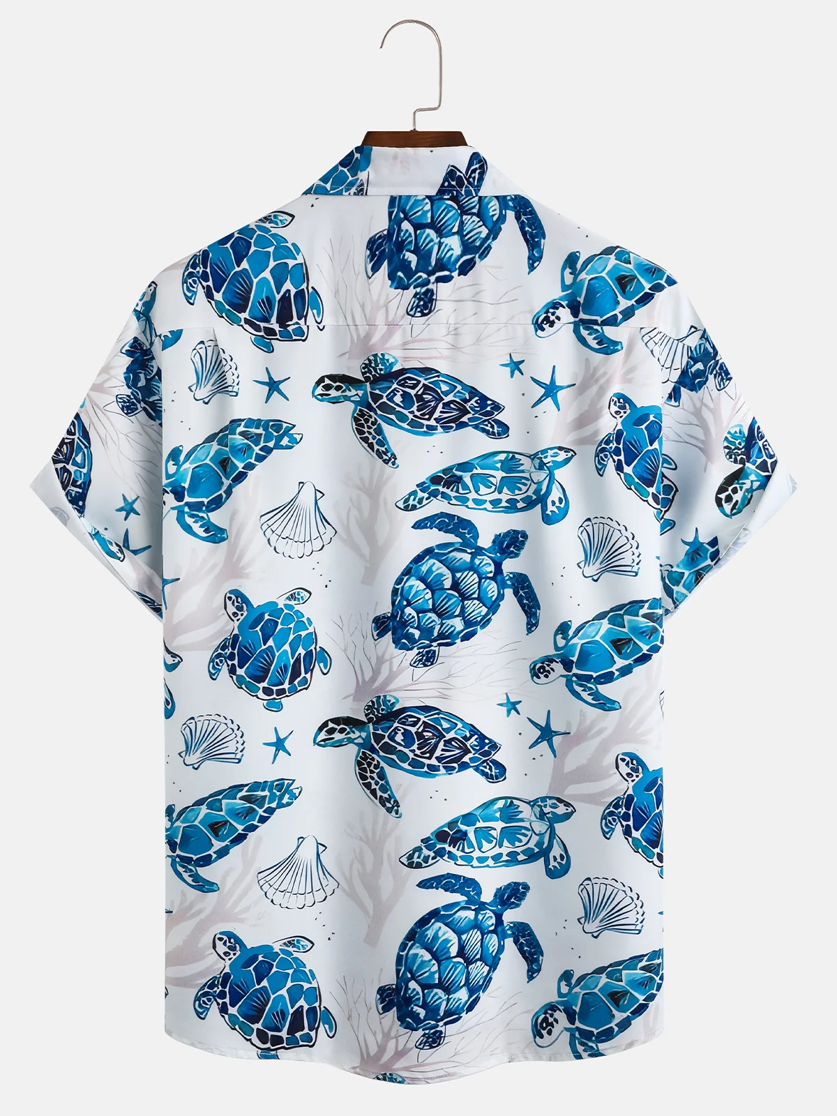 Hardaddy Sea Turtle Chest Pocket Short Sleeve Hawaiian Shirt