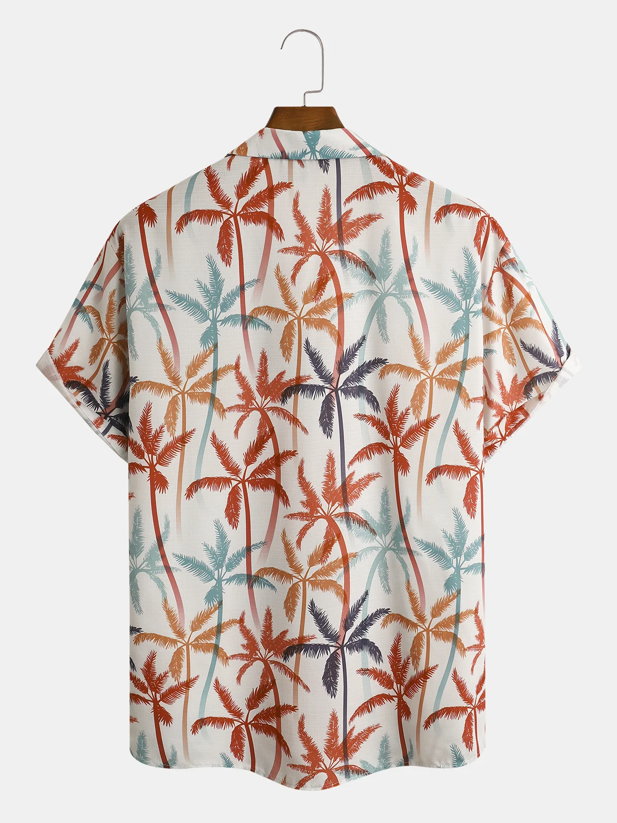 Coconut Tree Chest Pocket Short Sleeve Resort Shirt