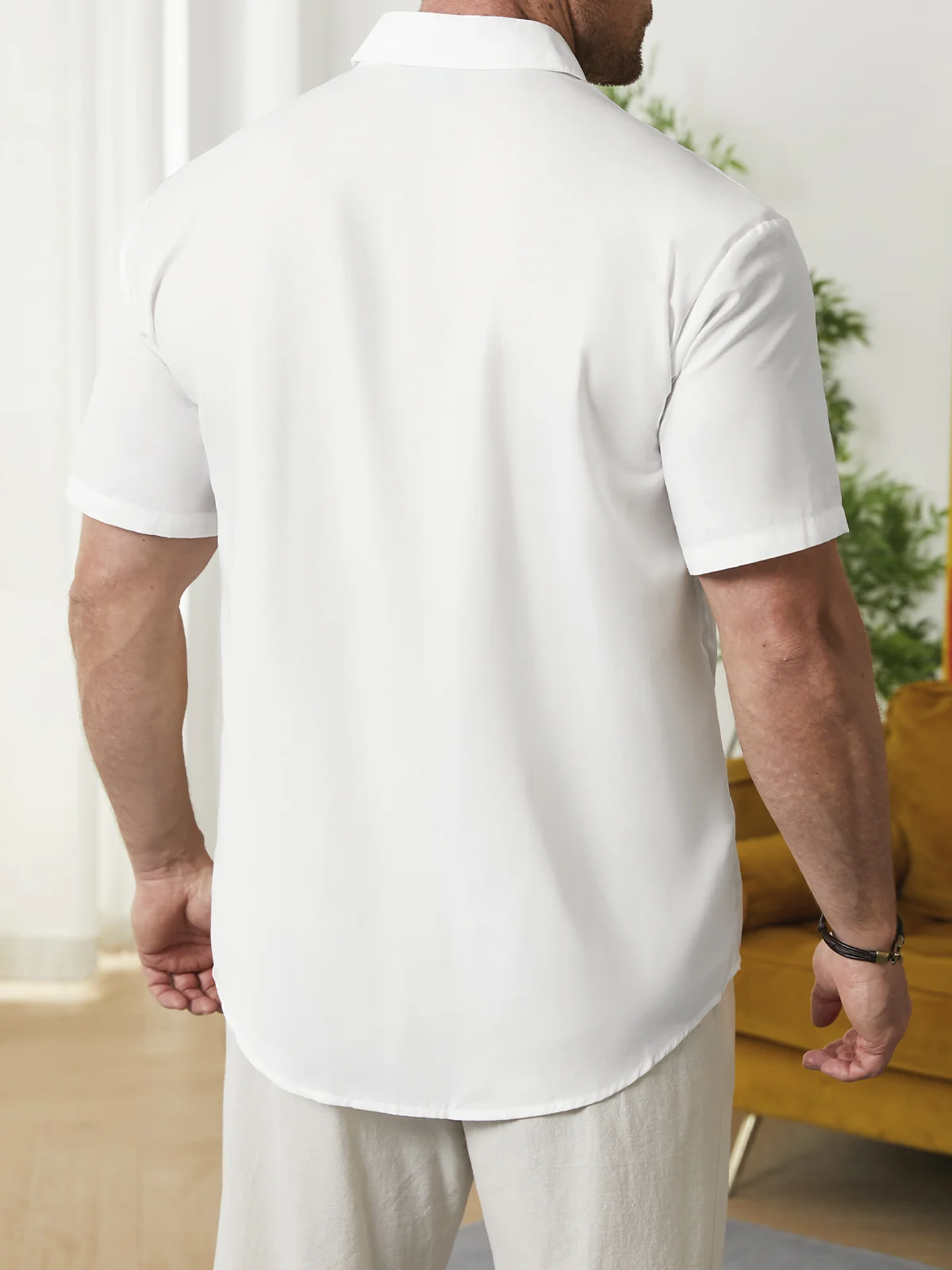 Hardaddy Stripe Contrast Short Sleeve Guayabera Shirt