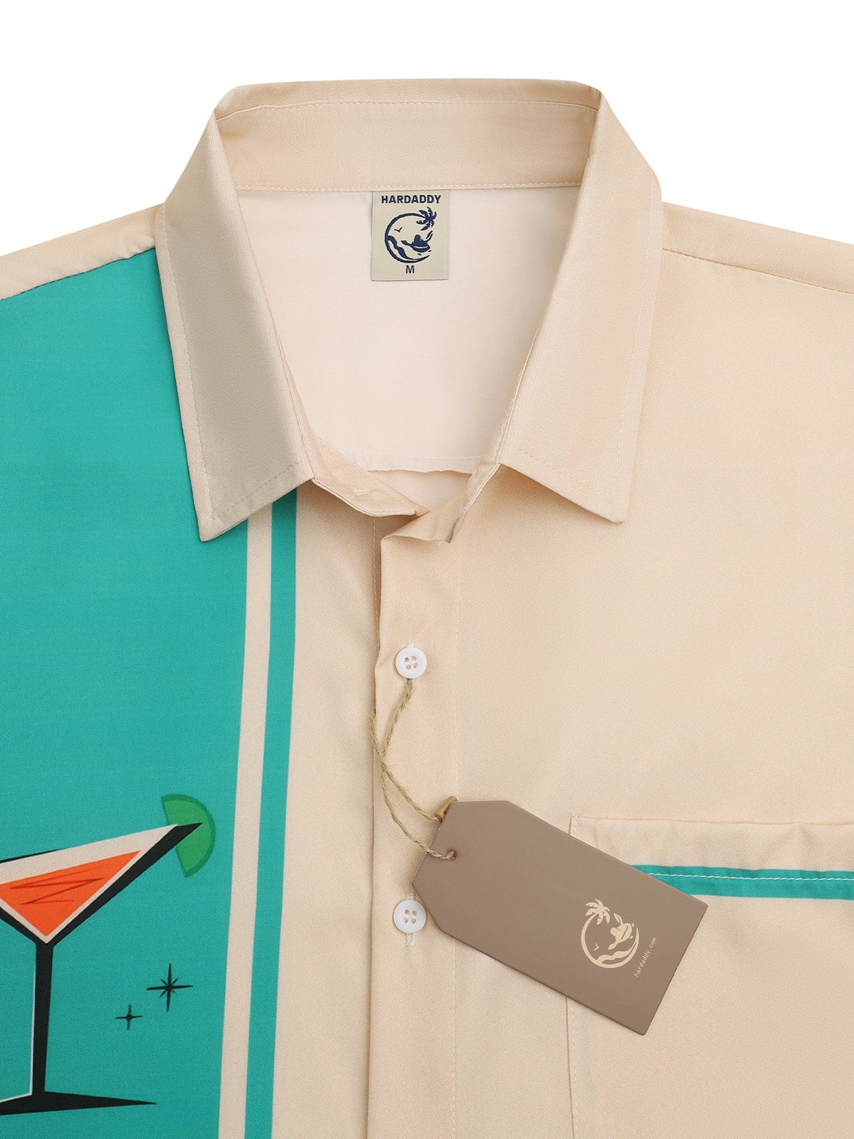Hardaddy Cocktail Chest Pocket Short Sleeve Bowling Shirt