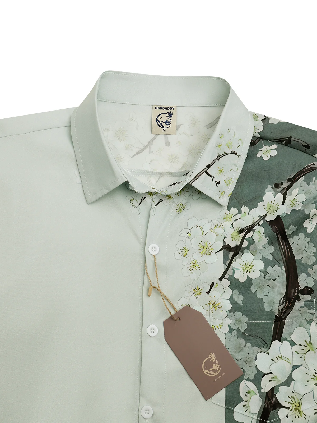 Floral Sakura Chest Pocket Short Sleeve Hawaiian Shirt