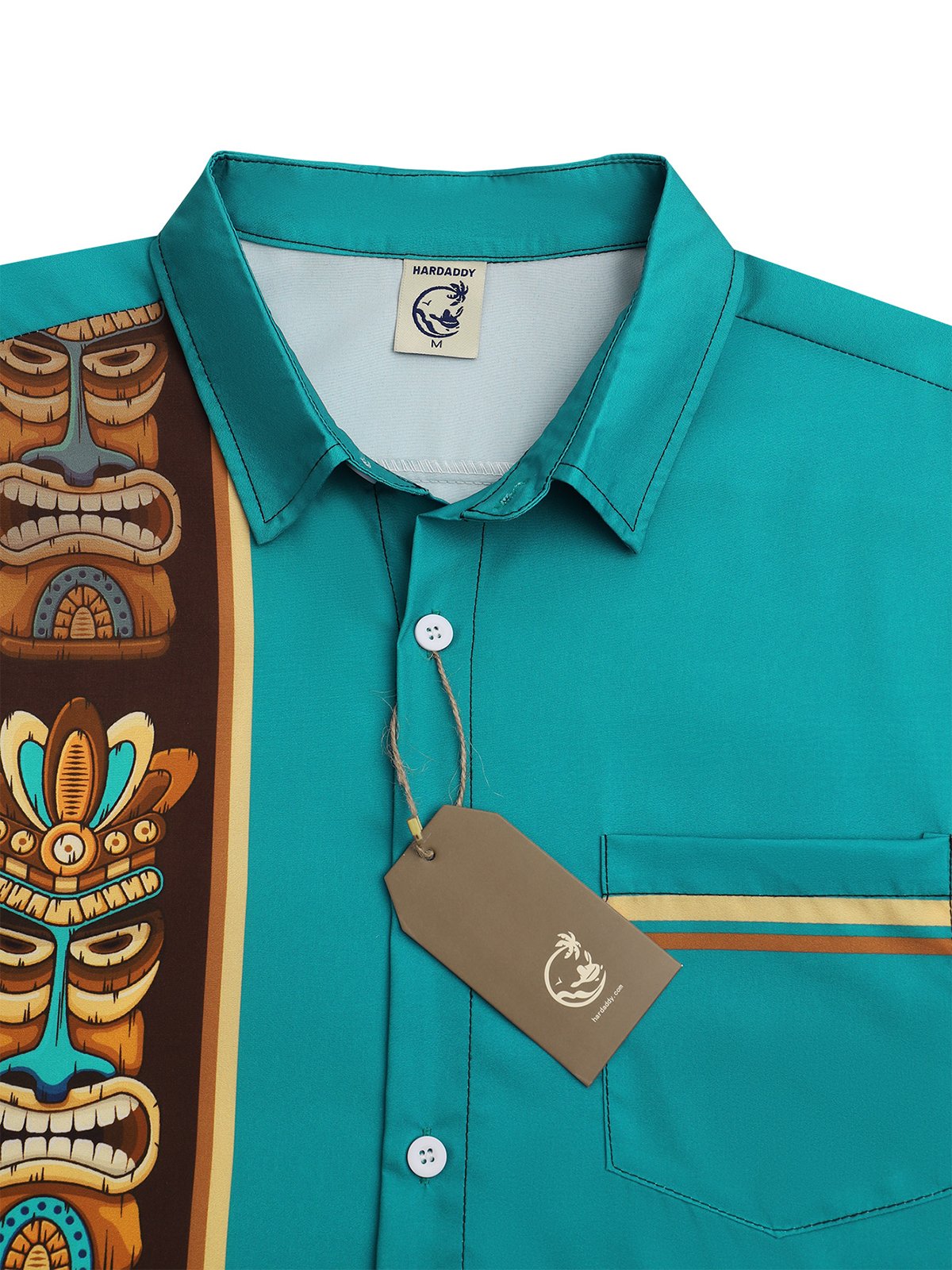 Hardaddy TIKI Chest Pocket Short Sleeve Bowling Shirt