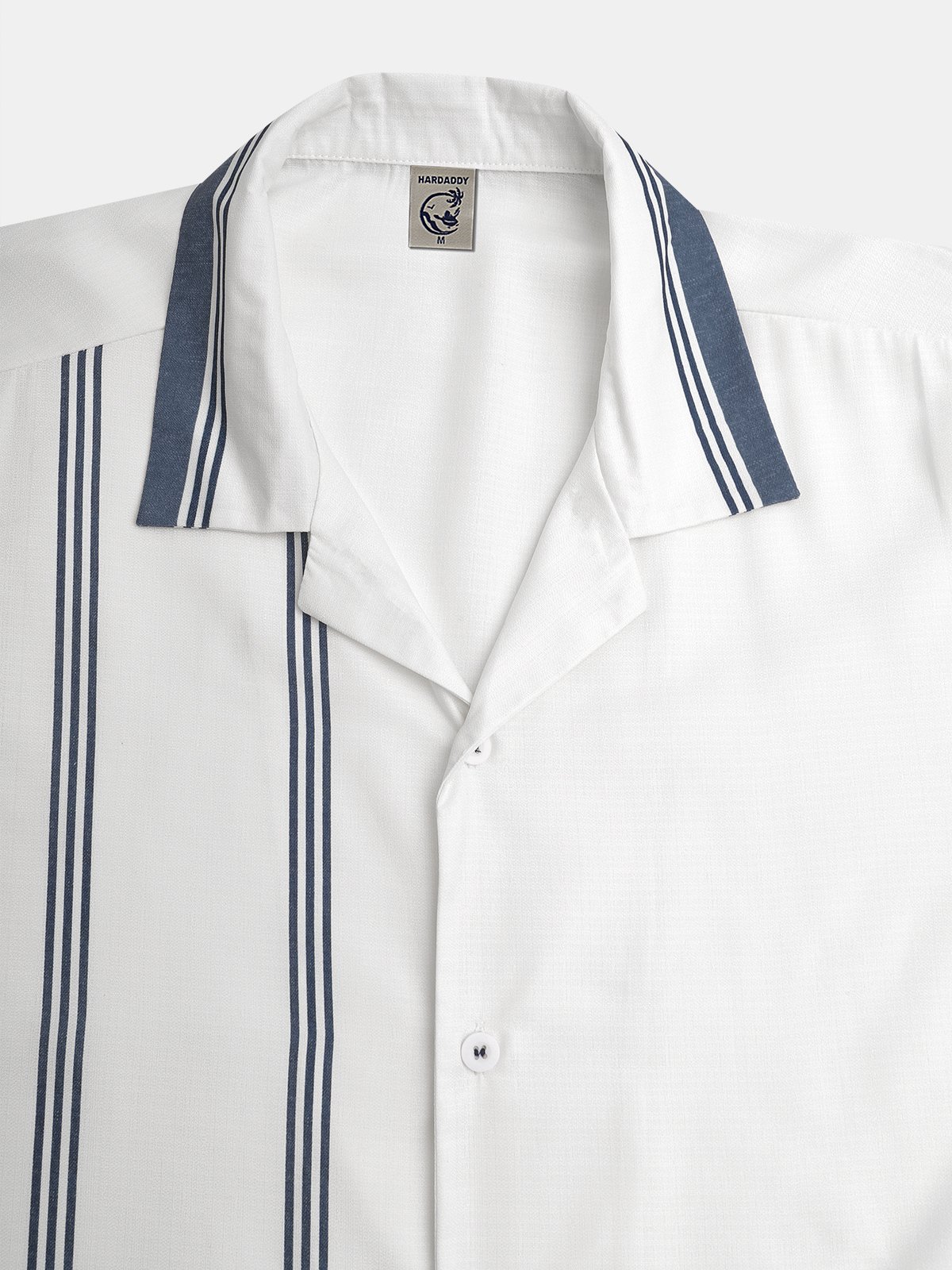 Striped Chest Pocket Short Sleeve Camp Shirt