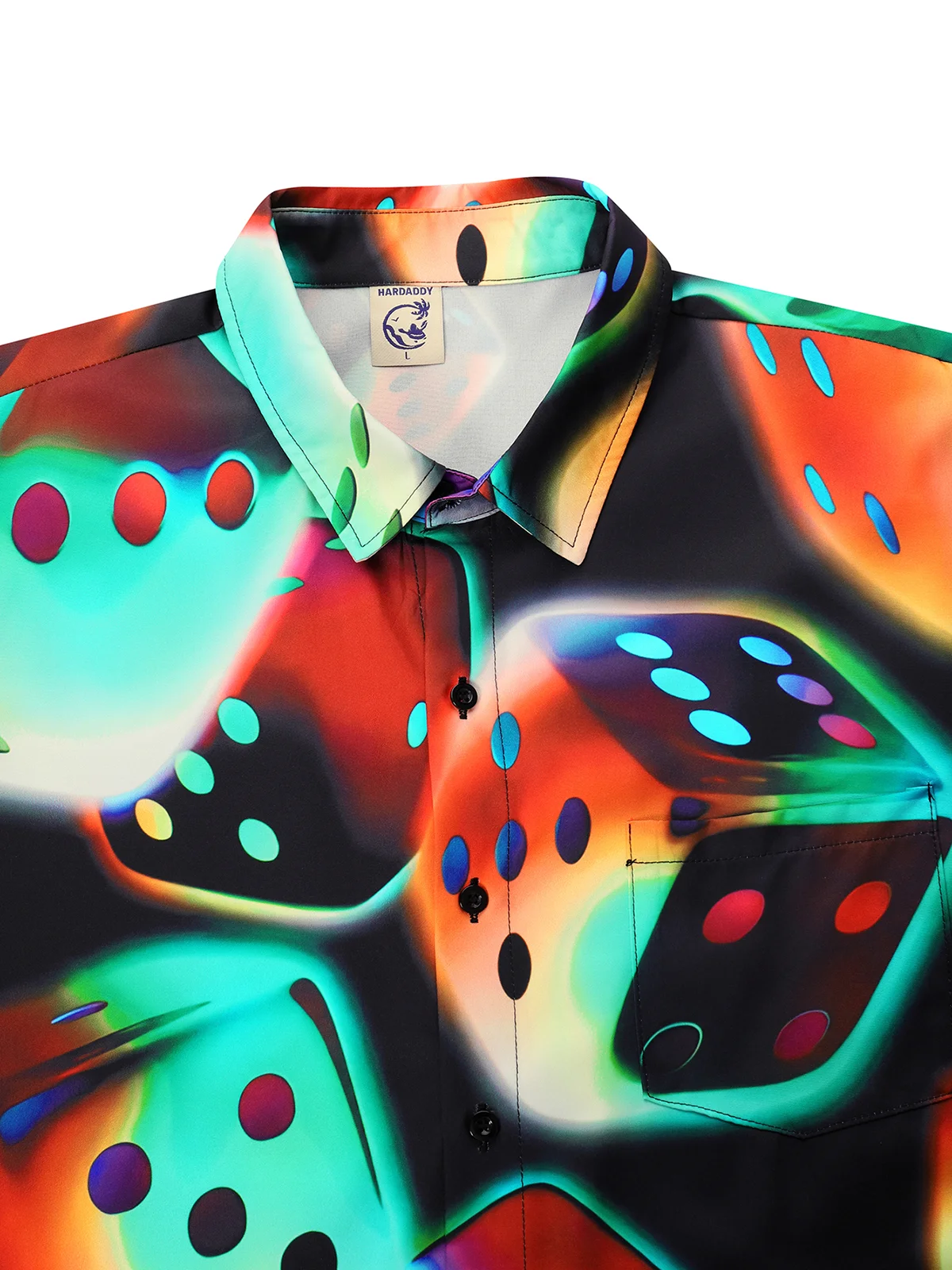 Hardaddy Paramount Dice Chest Pocket Short Sleeve Casual Shirt