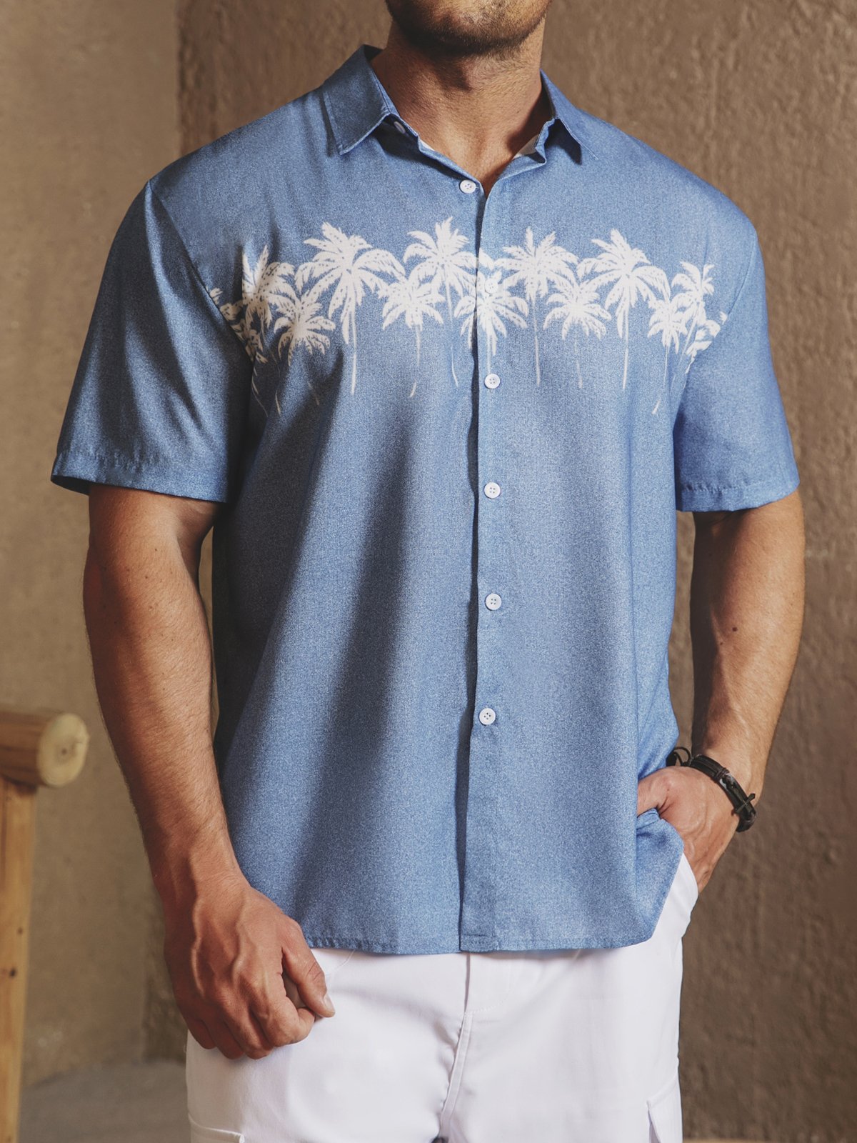 Coconut Tree Short Sleeve Resort Shirt