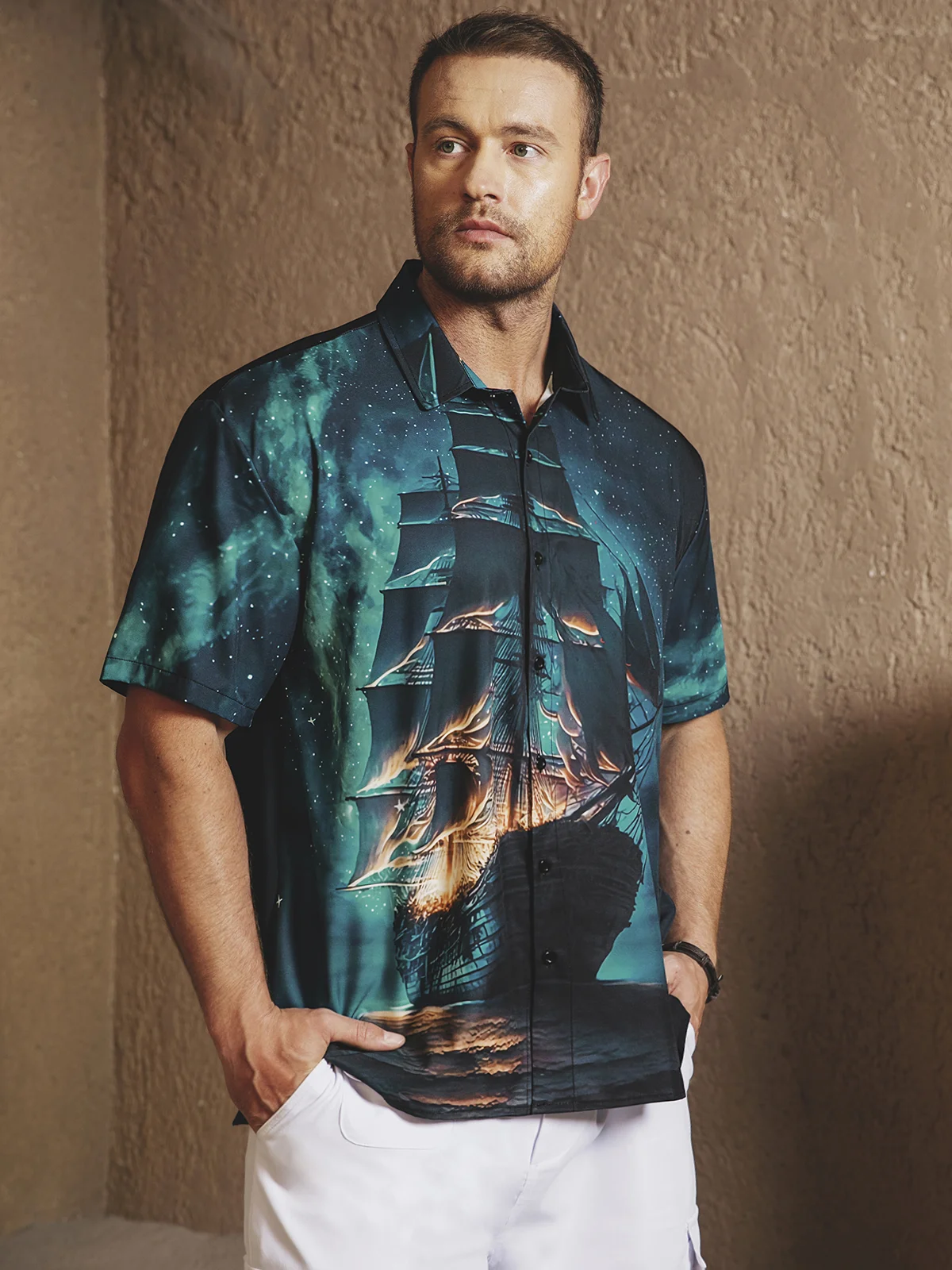 Hardaddy Sailboat Short Sleeve Hawaiian Shirt