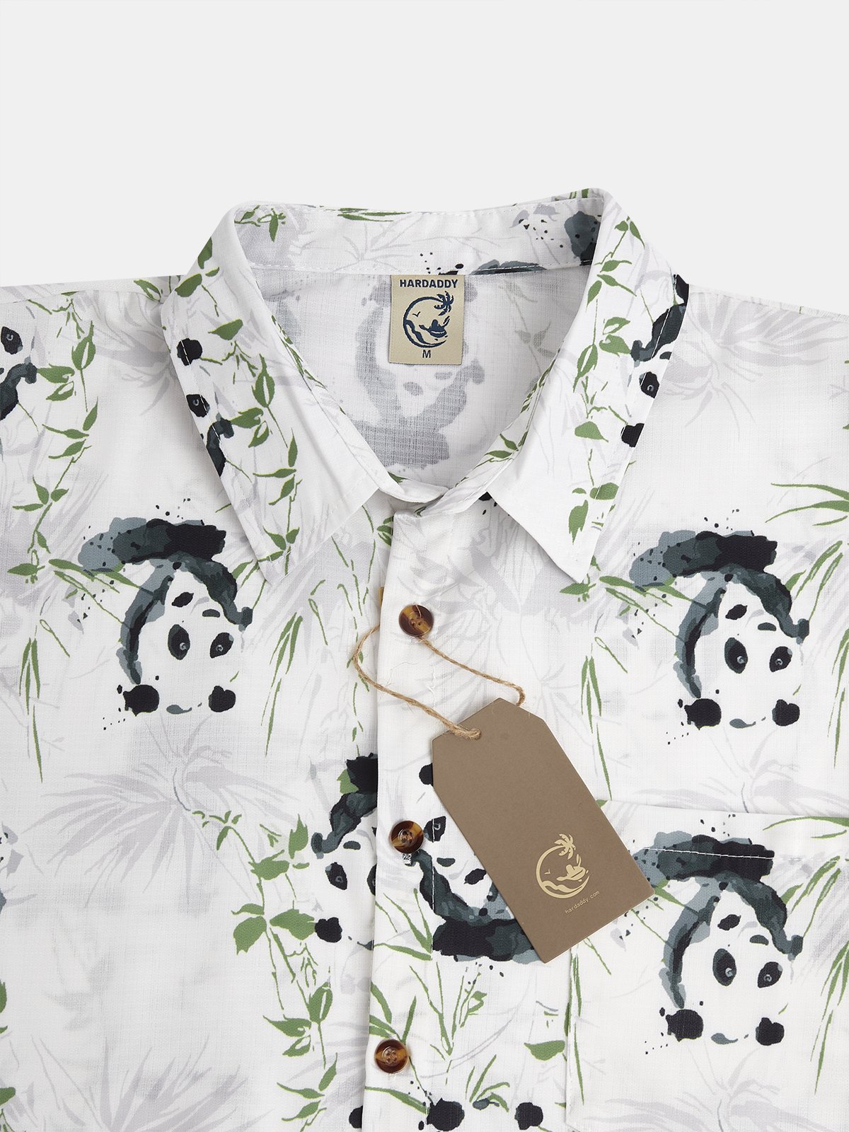 Bamboo Panda Chest Pocket Short Sleeve Resort Shirt