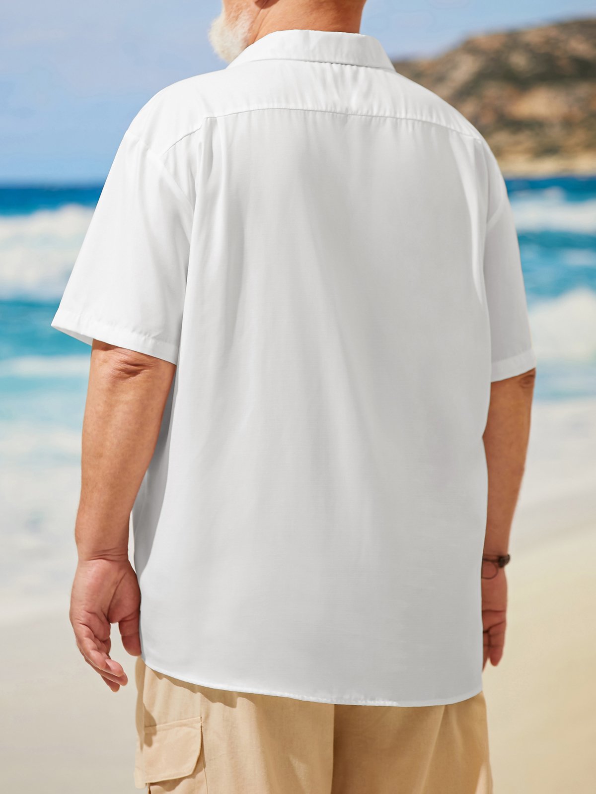 Hardaddy Big Size Coconut Tree Chest Pocket Short Sleeve Resort Shirt