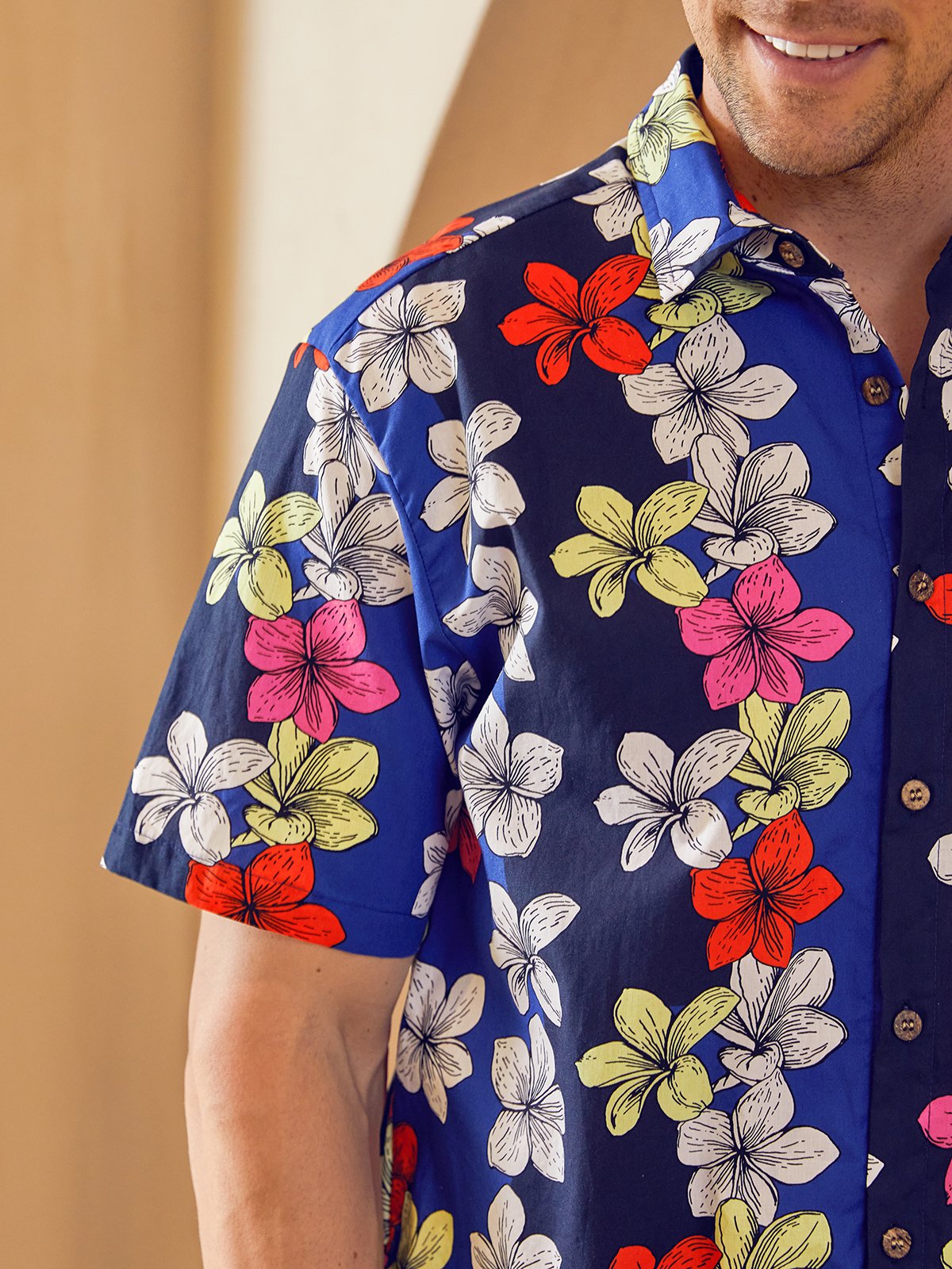 Hardaddy® Cotton Plumeria Hawaiian Shirt