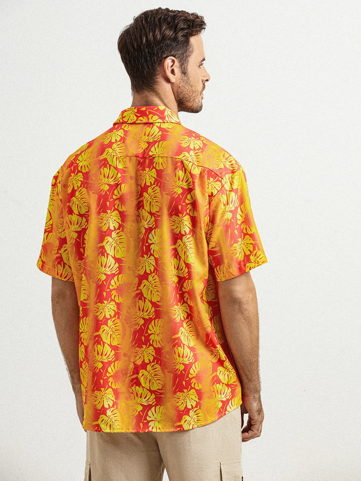 Tropical Chest Pocket Short Sleeve Hawaiian Shirt