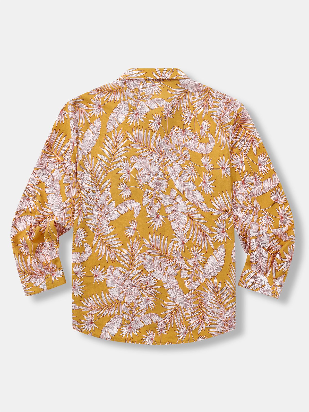 Hardaddy Tropical Floral Chest Pocket Long Sleeve Casual Shirt