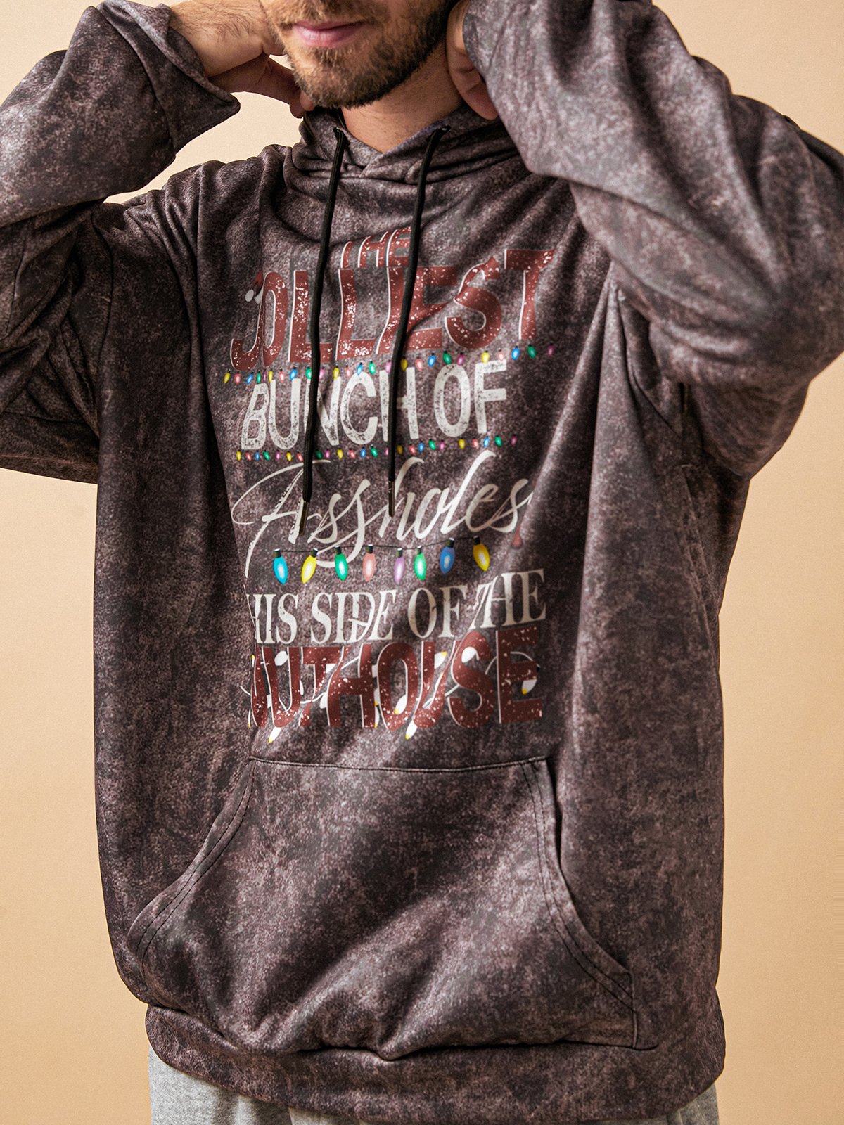 Christmas Text Letters Hoodie Sweatshirt