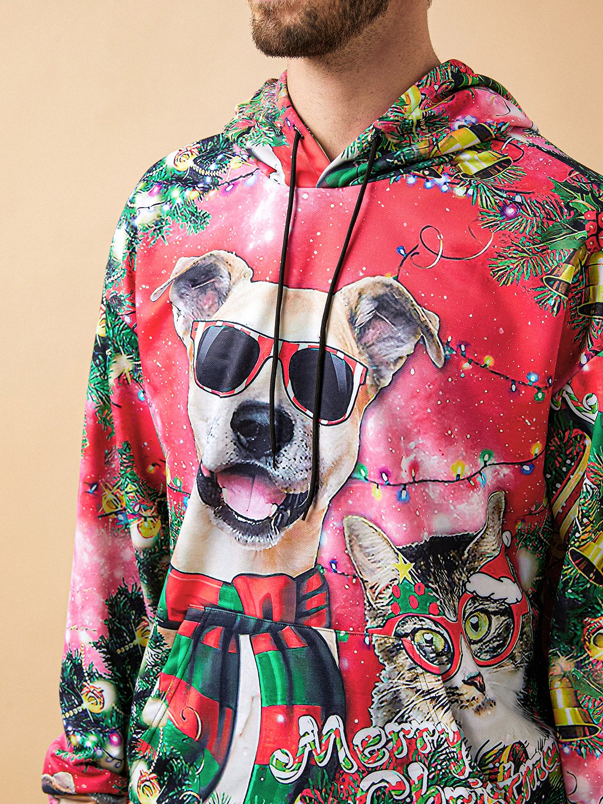 Christmas Cat Casual Hoodie