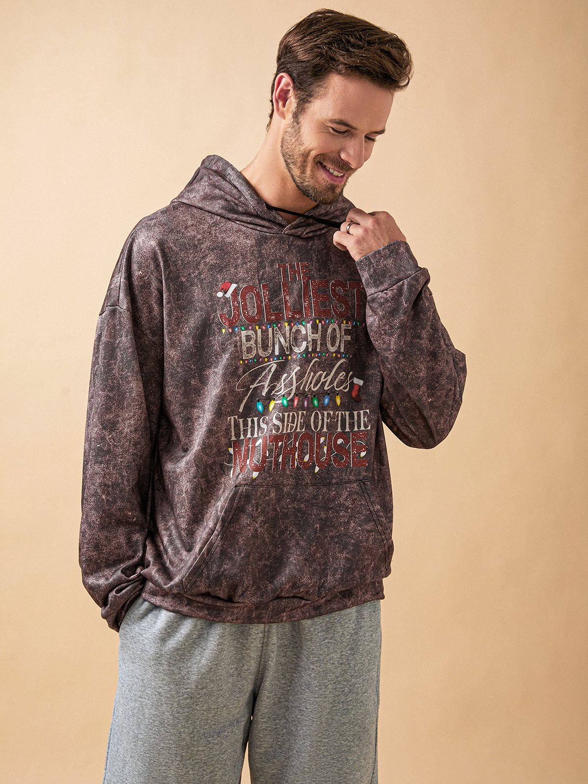 Christmas Text Letters Hoodie Sweatshirt