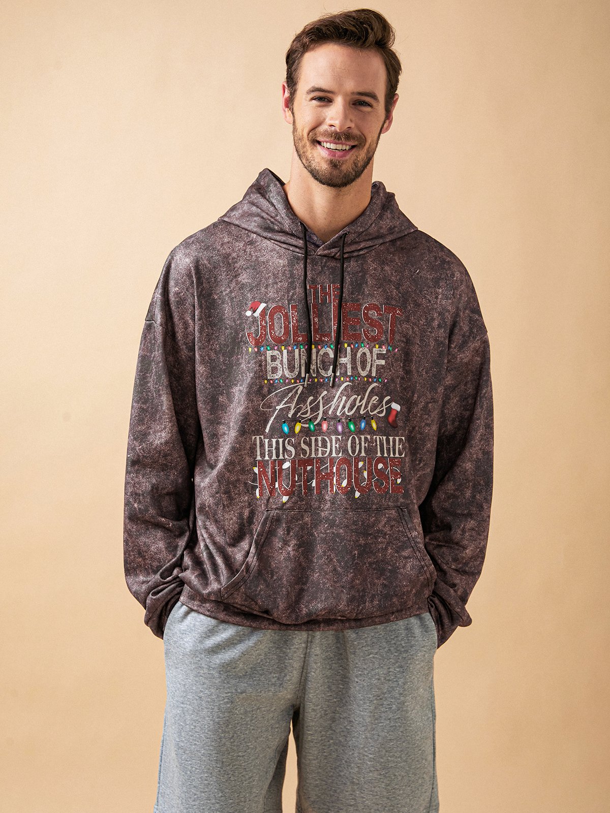 Christmas Text Letters Hoodie Sweatshirt