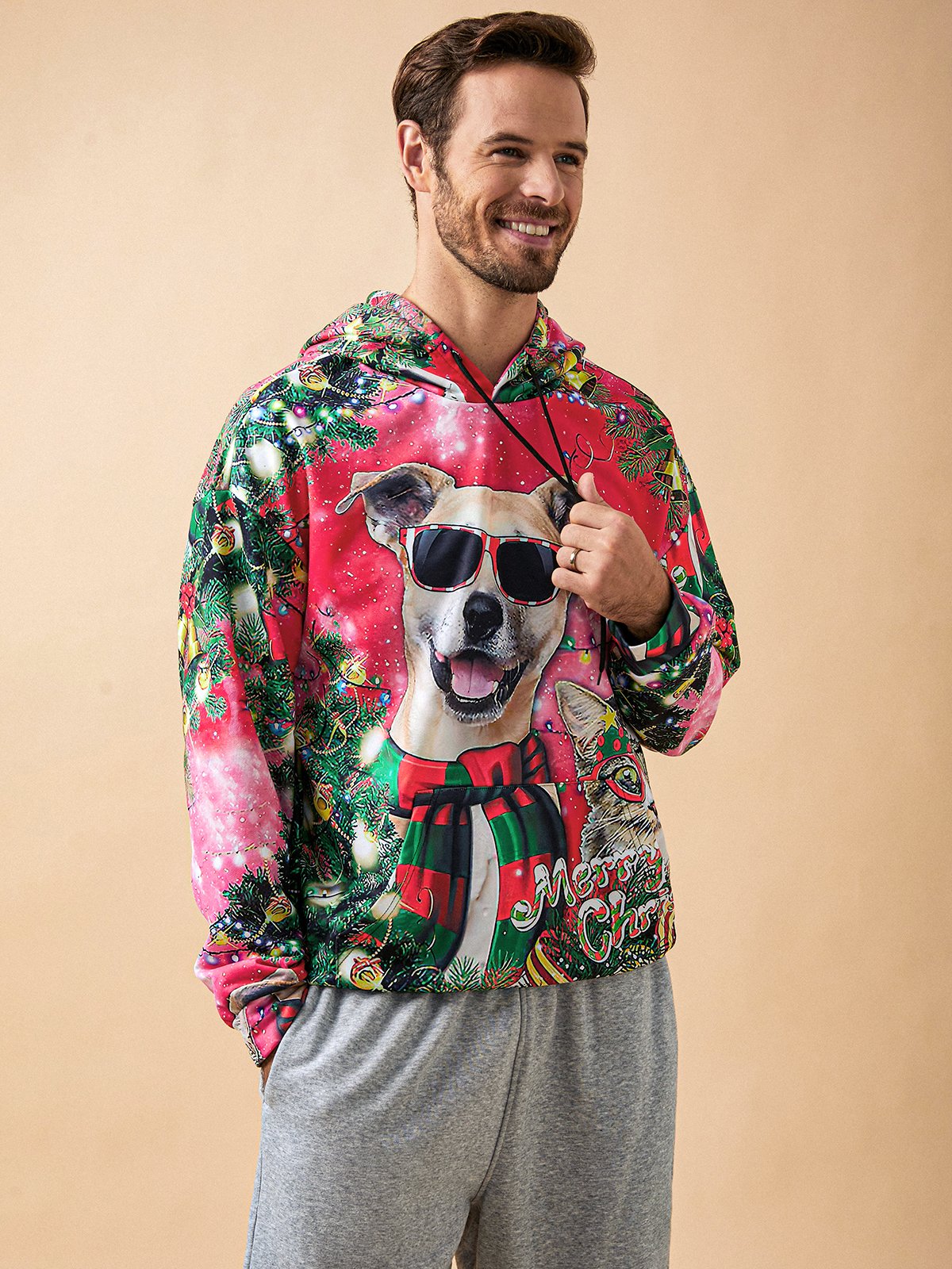 Christmas Cat Casual Hoodie