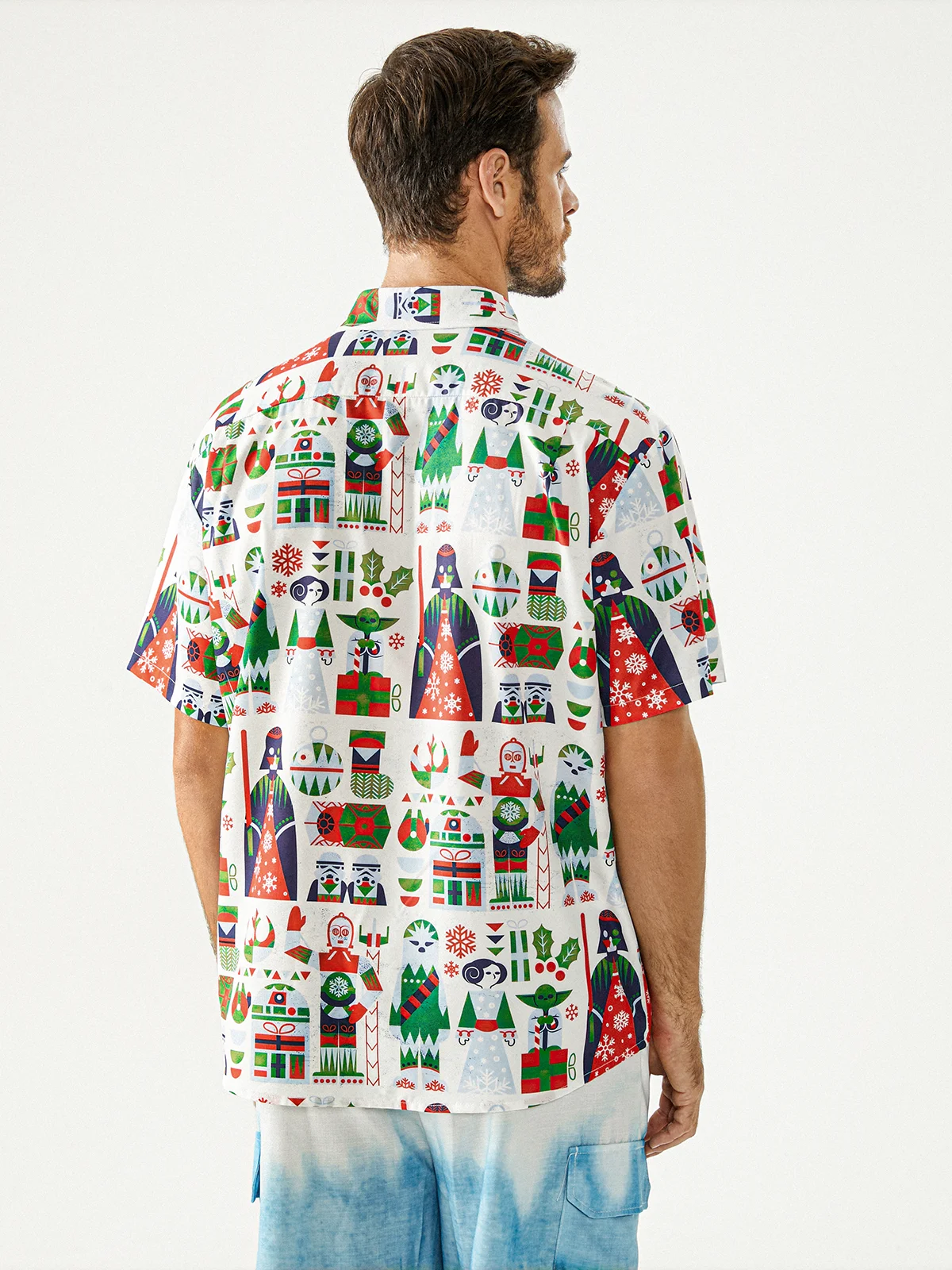 Christmas Chest Pocket Short Sleeve Shirt