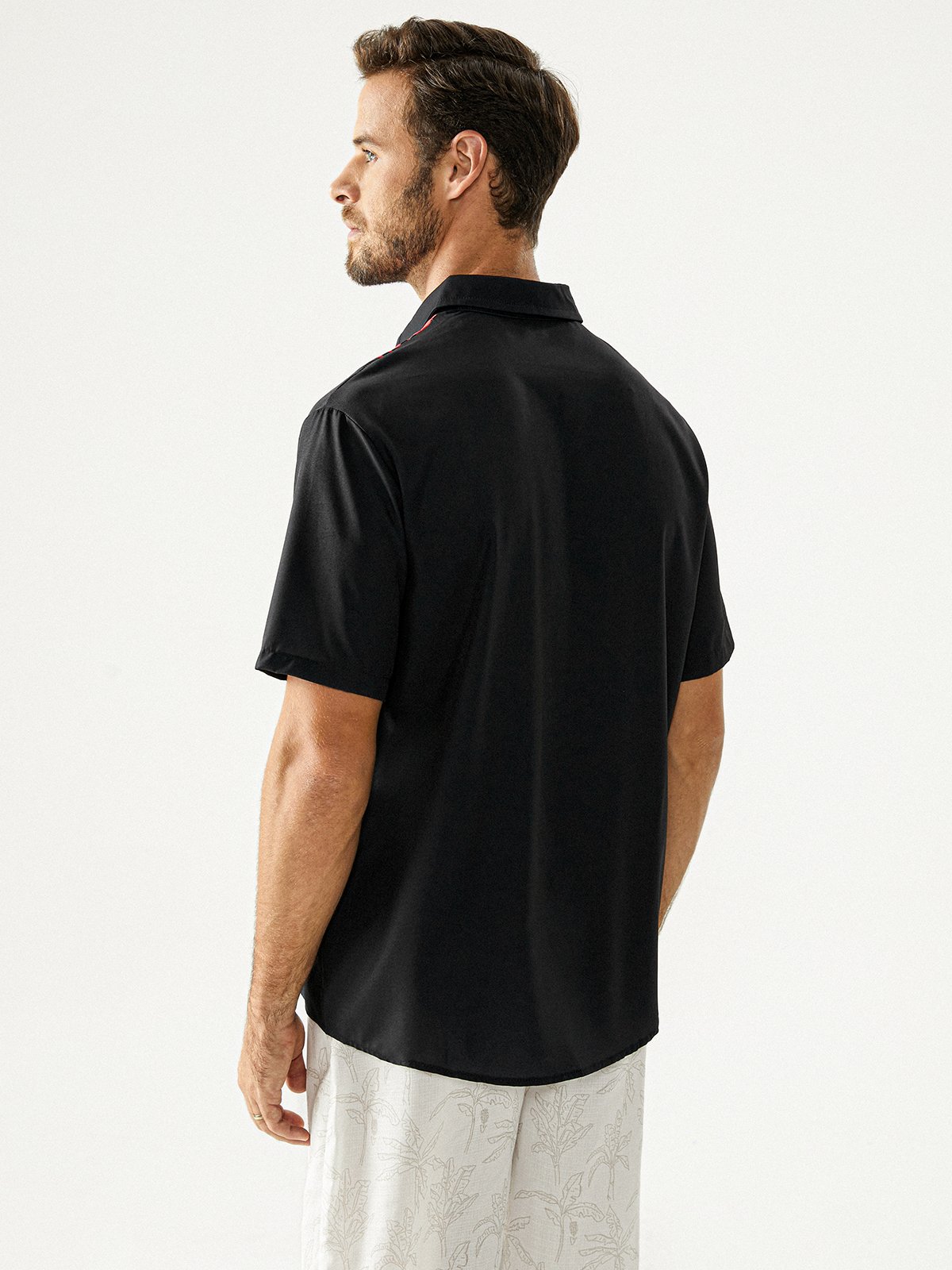 Christmas Chest Pocket Short Sleeve Bowling Shirt