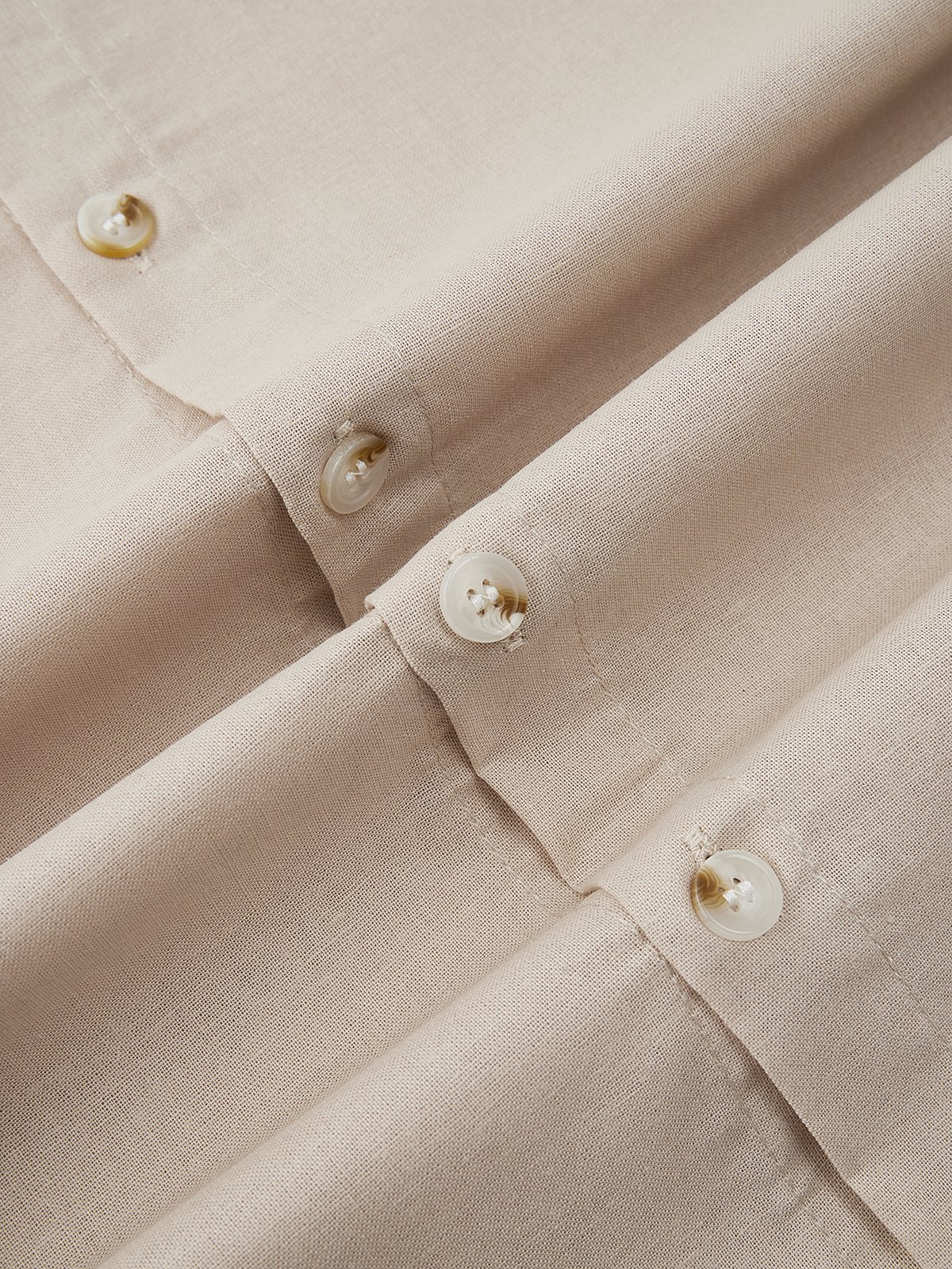 Hardaddy Cotton Coconut Tree Print Long Sleeve Casual Shirt