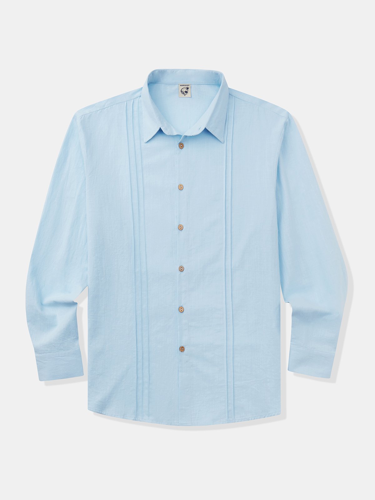 Hardaddy Cotton Plain Long Sleeve Guayabera Shirt