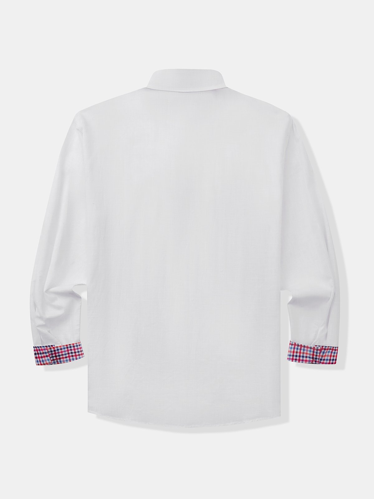 Hardaddy Cotton Plain Stripe Plaid Long Sleeve Casual Shirt