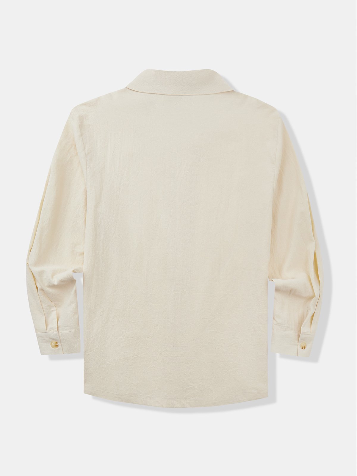 Hardaddy Cotton Plain Long Sleeve Casual  Guayabera Shirt