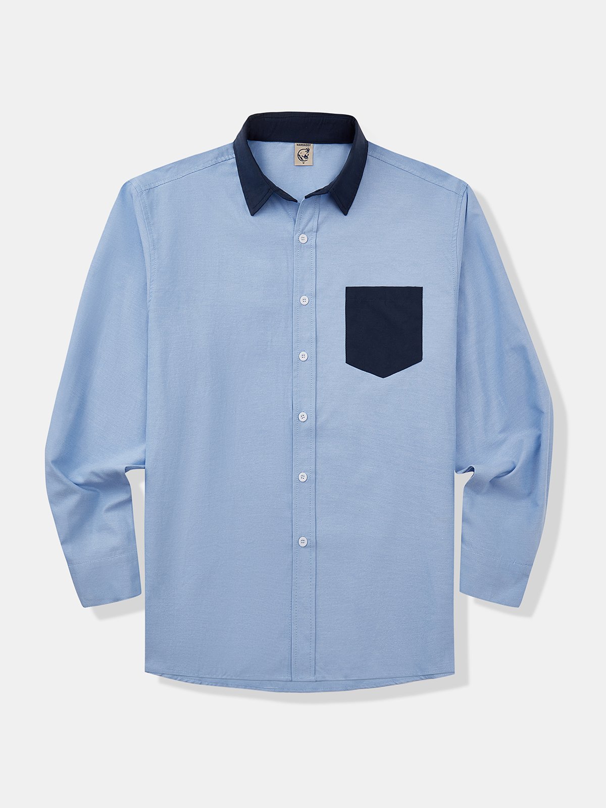 Hardaddy® Cotton Color-block Pocket Long Sleeve Shirt