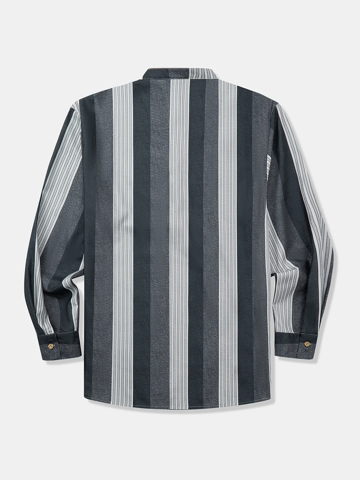 Striped Long Sleeve Casual Henley Shirt