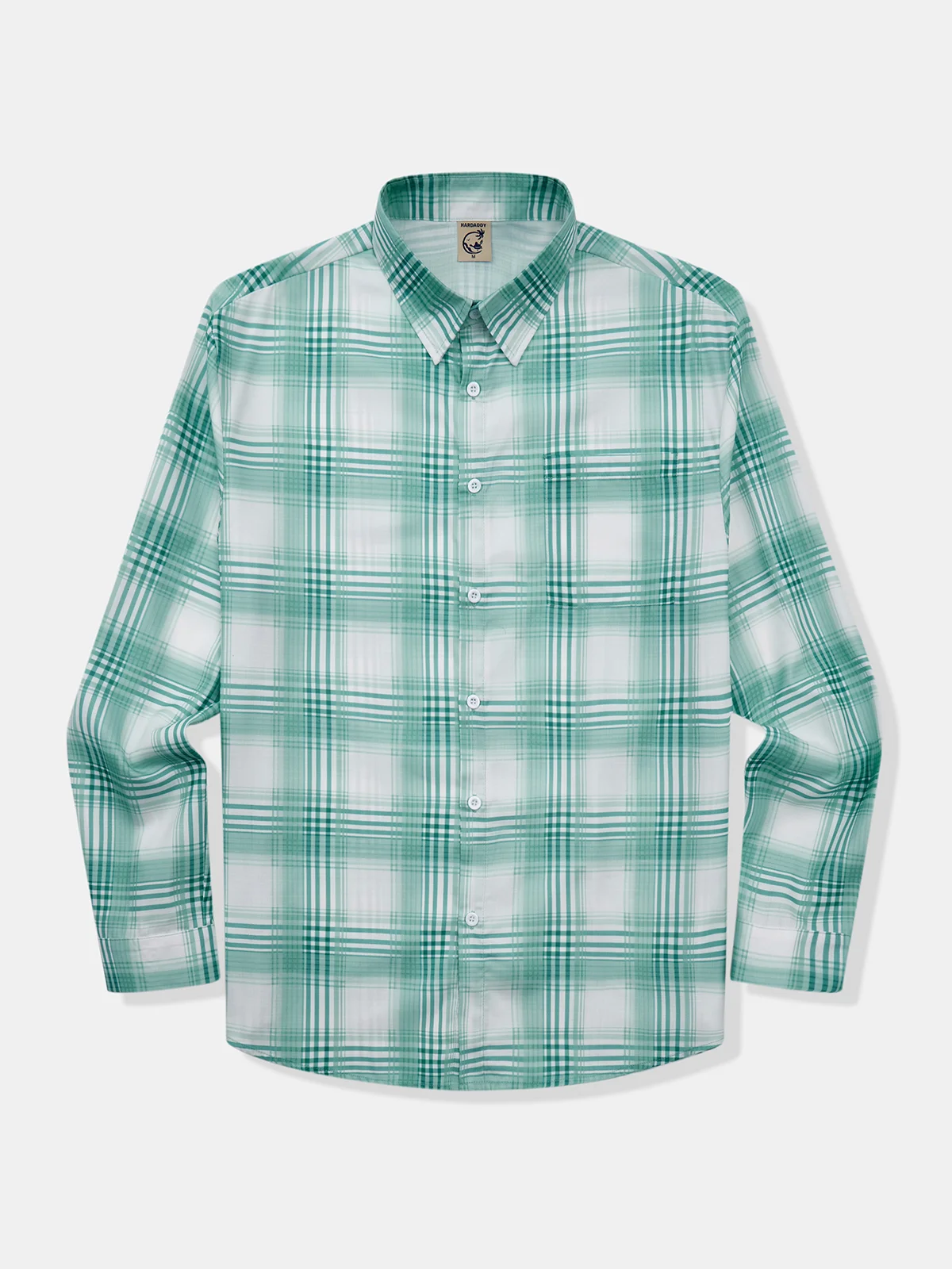 Check Print Chest Pocket Long Sleeve Casual Shirt