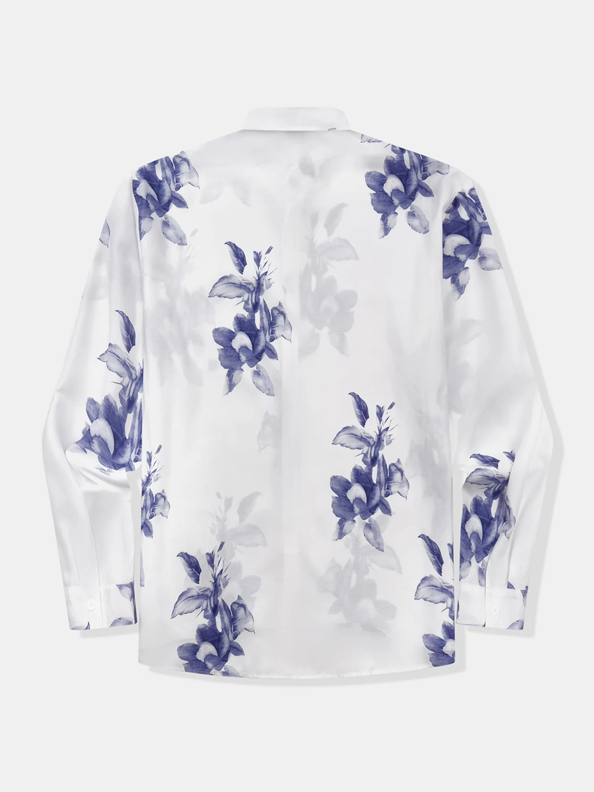 Floral Chest Pocket Long Sleeve Casual Shirt