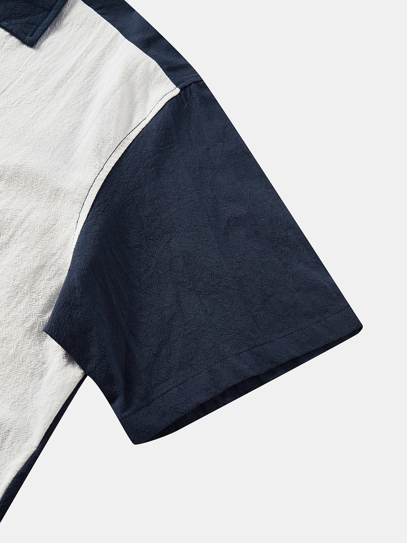 Hardaddy® Cotton Paneled Contrast Short Sleeve Casual Shirt