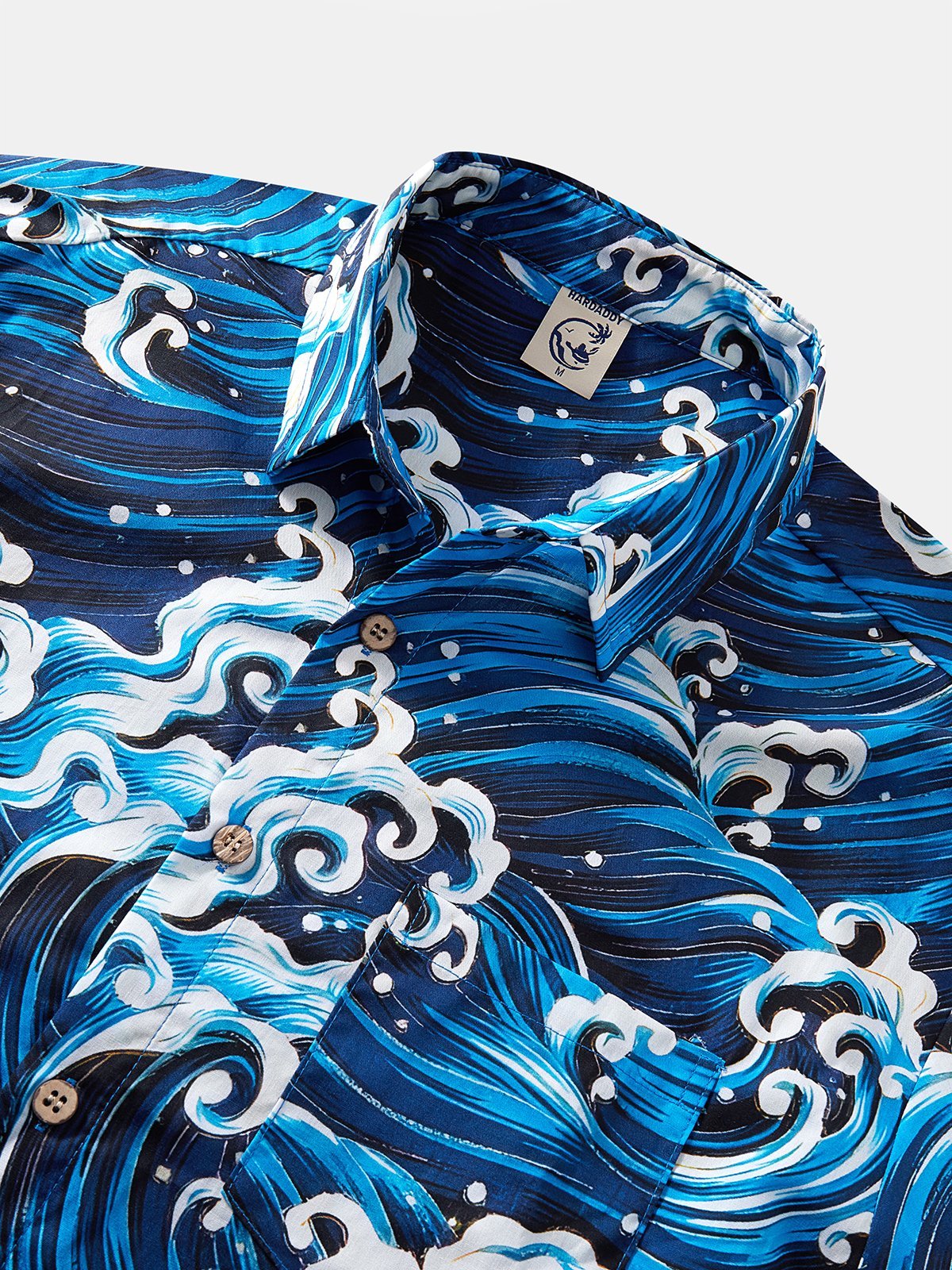 Hardaddy® Cotton Ukiyoe Wave Hawaiian Shirt