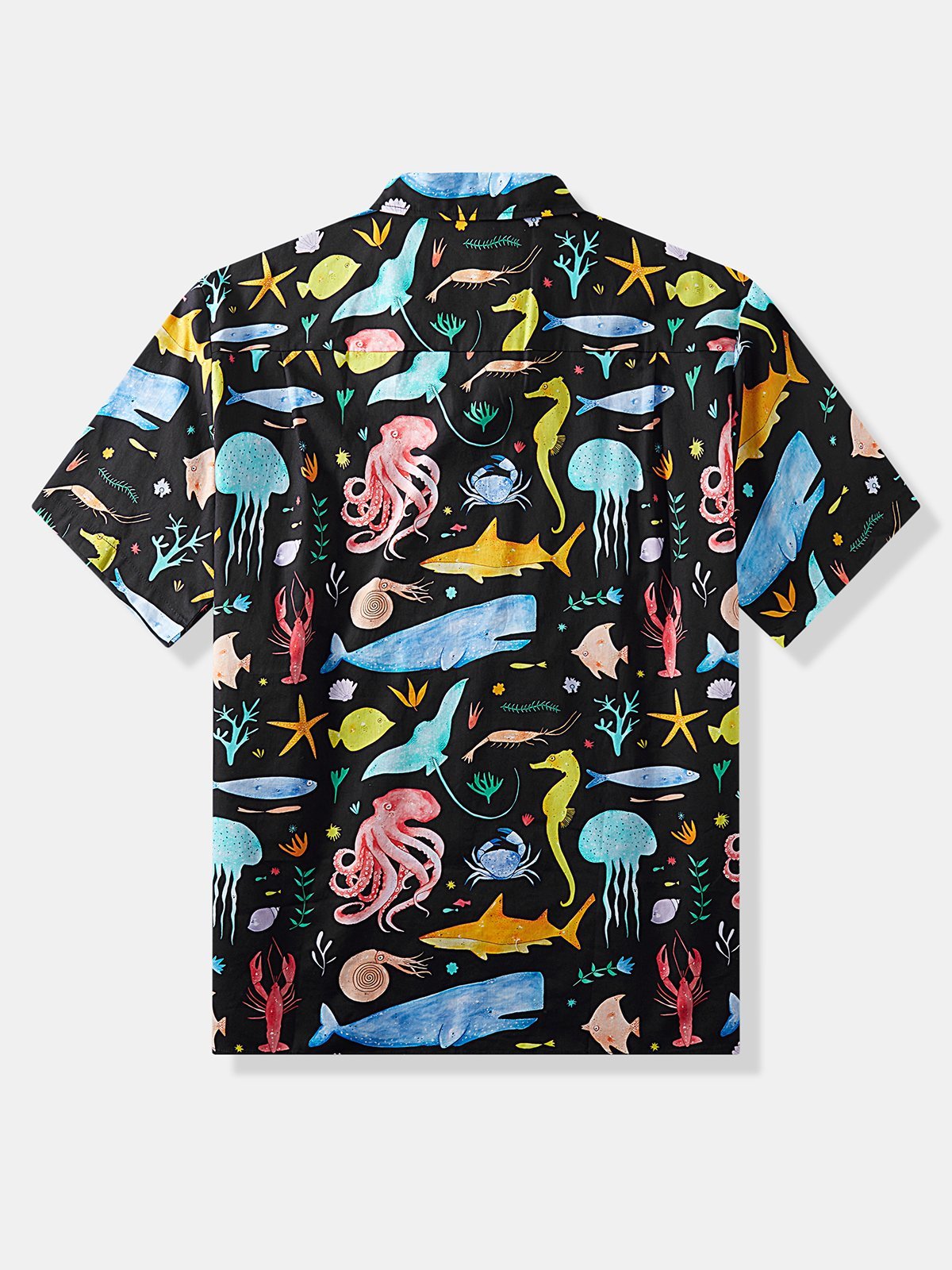Hardaddy® Cotton Marine Life Aloha Shirt