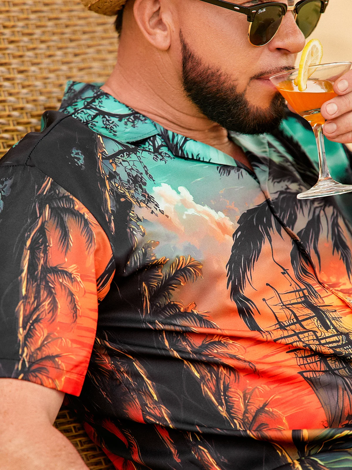 Hardaddy Coconut Tree Short Sleeve Hawaiian Shirt