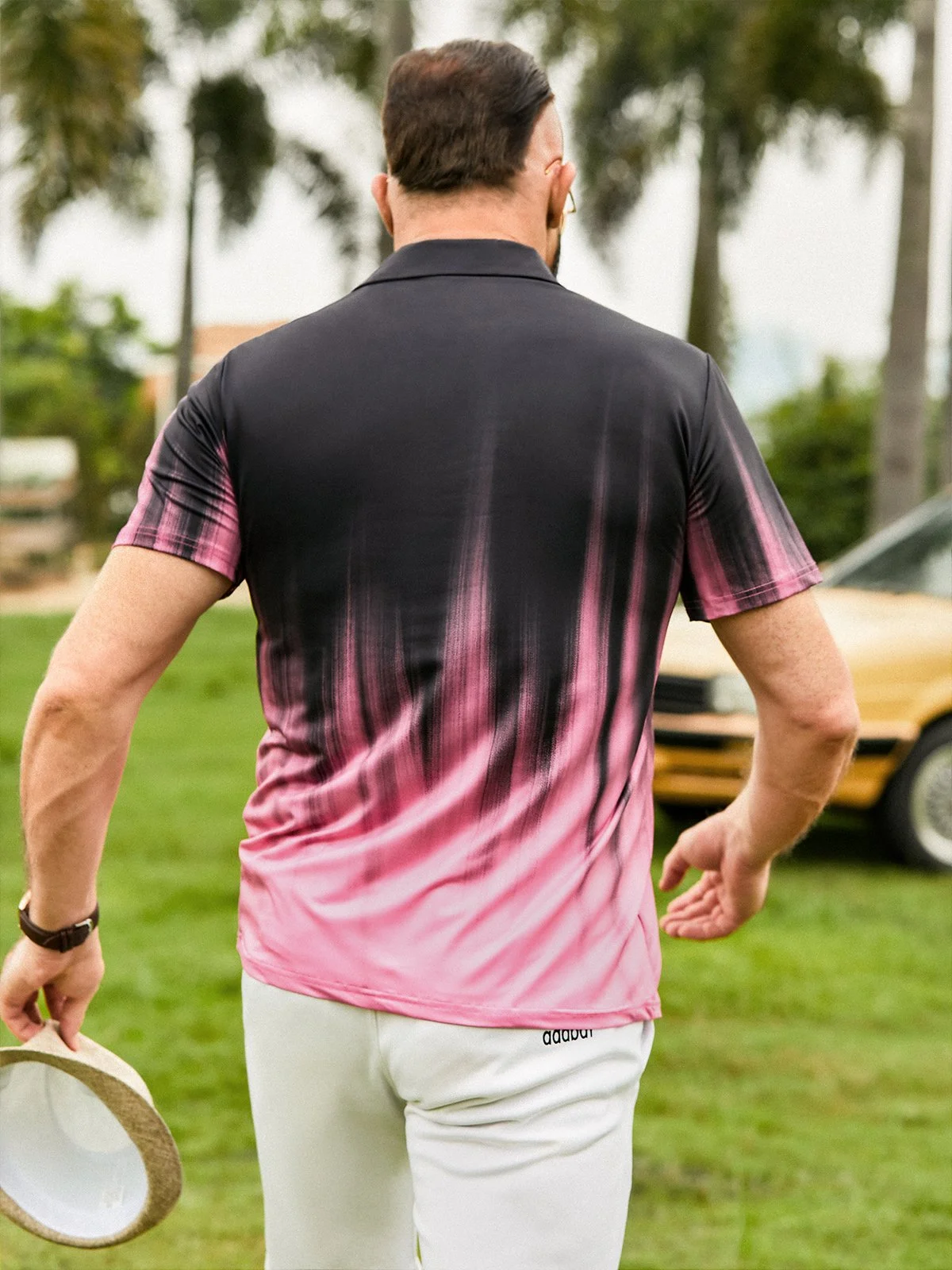 Hardaddy Moisture Wicking Golf Polo 3D Gradient Abstract Geometric