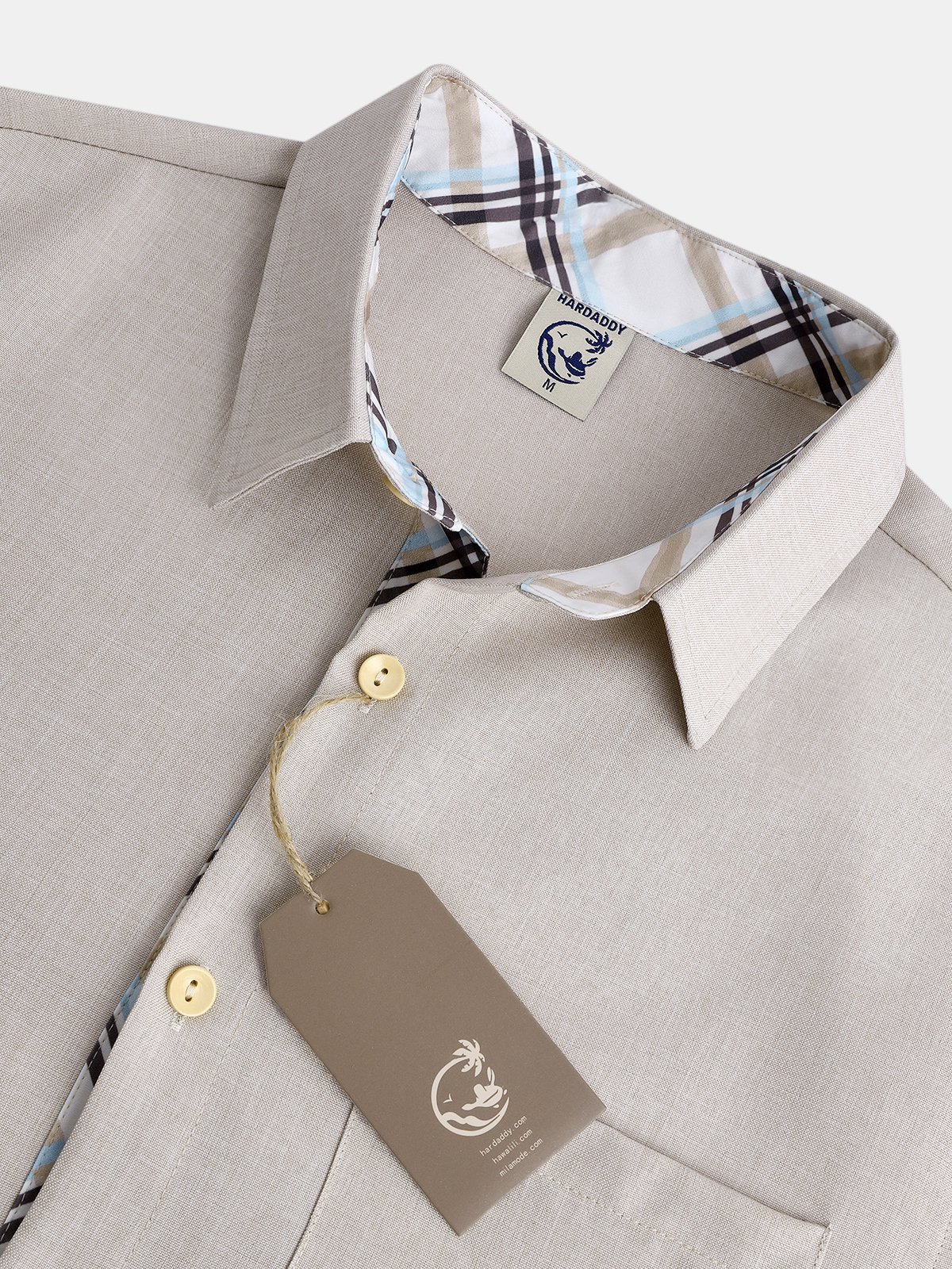 Hardaddy Plaid Panel Chest Pocket Long Sleeve Shirt