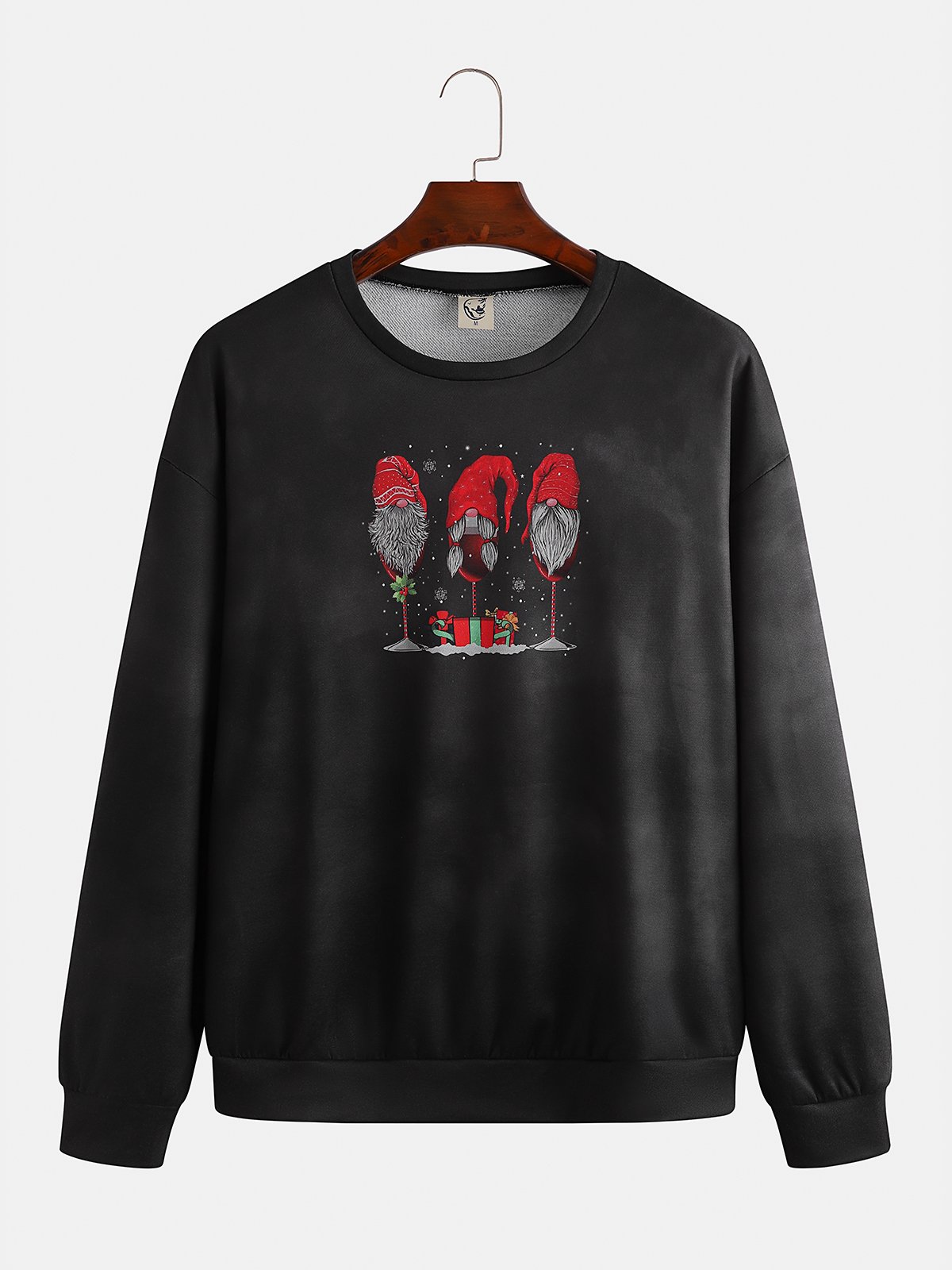 Men's Christmas Graphic Print Crew Neck Sweatshirt