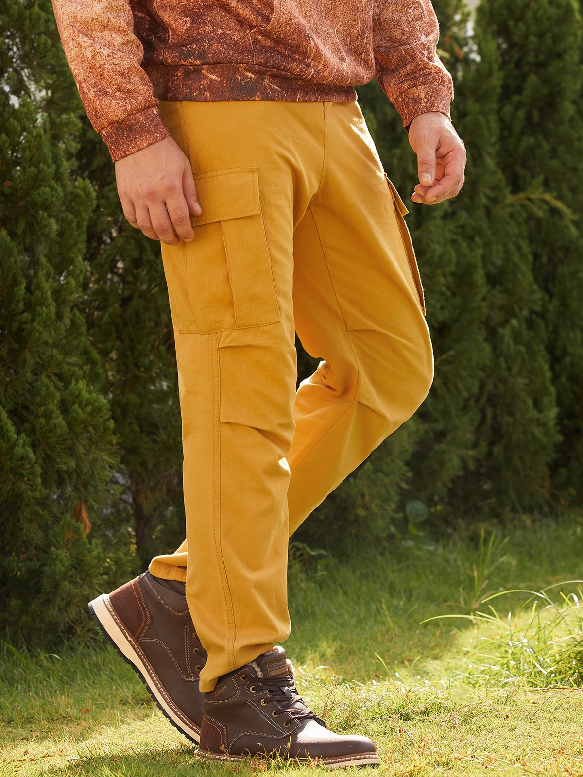 Hardaddy Cotton Multi-pocket Cargo Casual Trousers