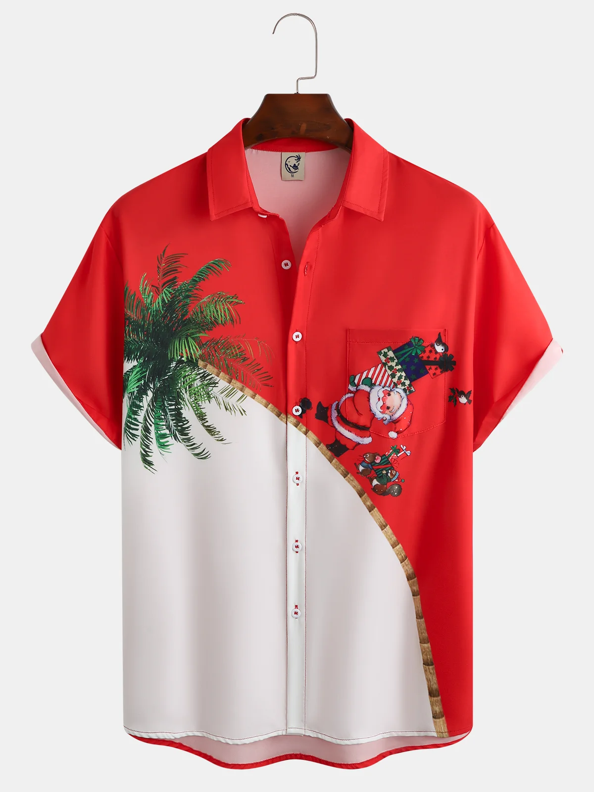Christmas Chest Pocket Short Sleeve  Shirt