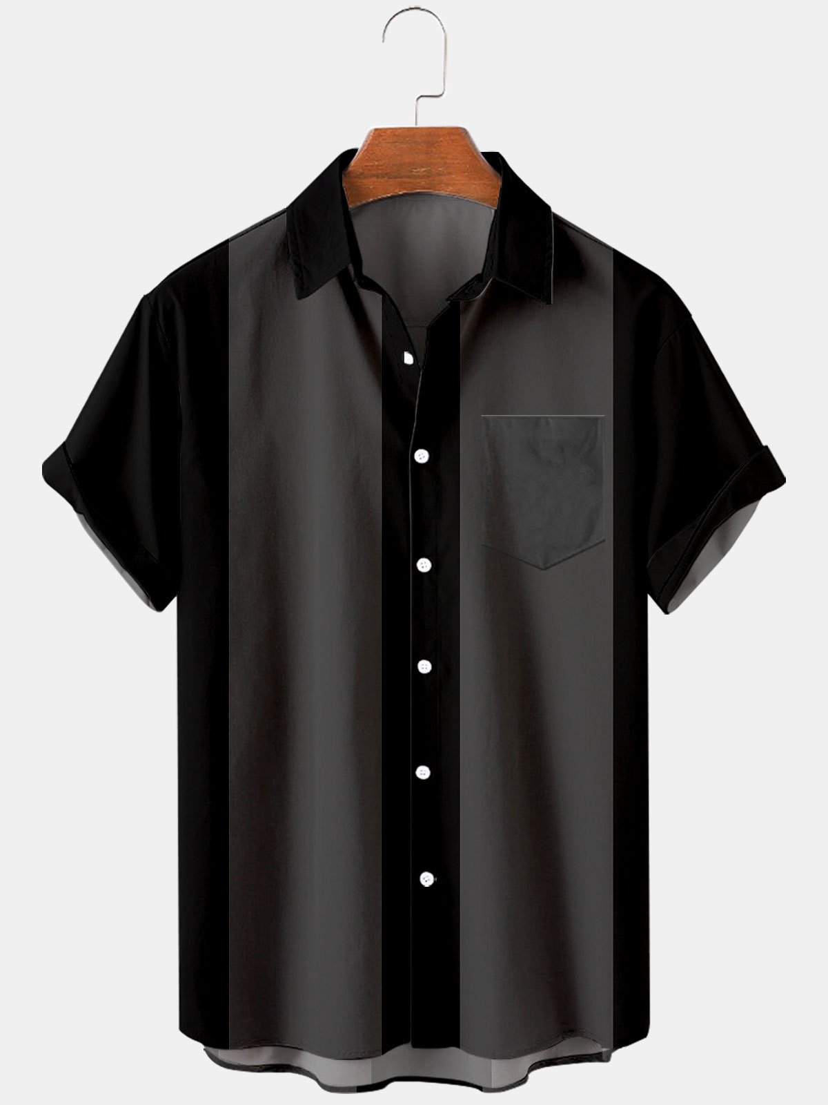 Hardaddy Shirts For Father Men's Basic 50s Style Bowling Shirt