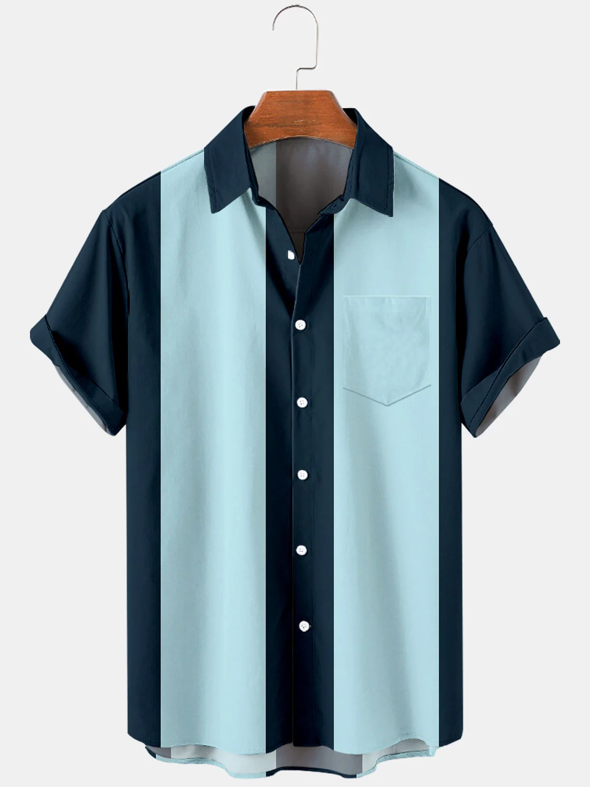 Hardaddy Shirts For Father Men's Basic 50s Style Bowling Shirt