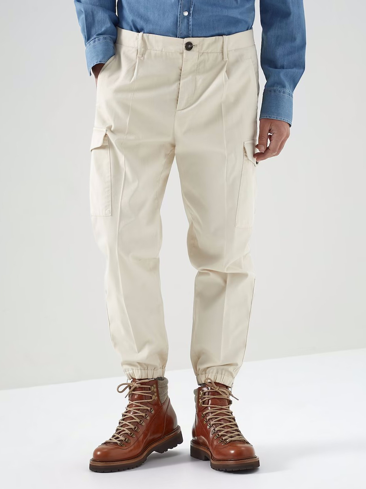 Cotton and linen style American leisure comfortable trousers of tooling