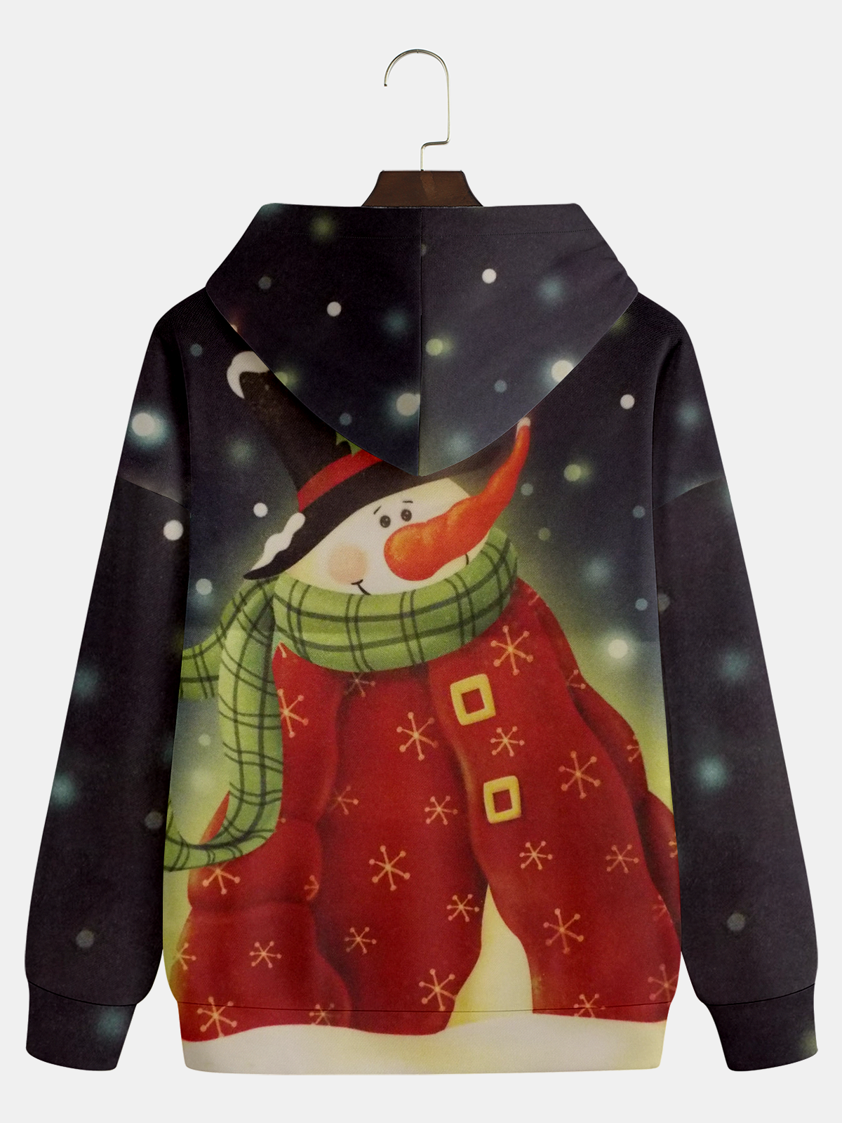 Men's Christmas Snowman Graphic Print Hoodie