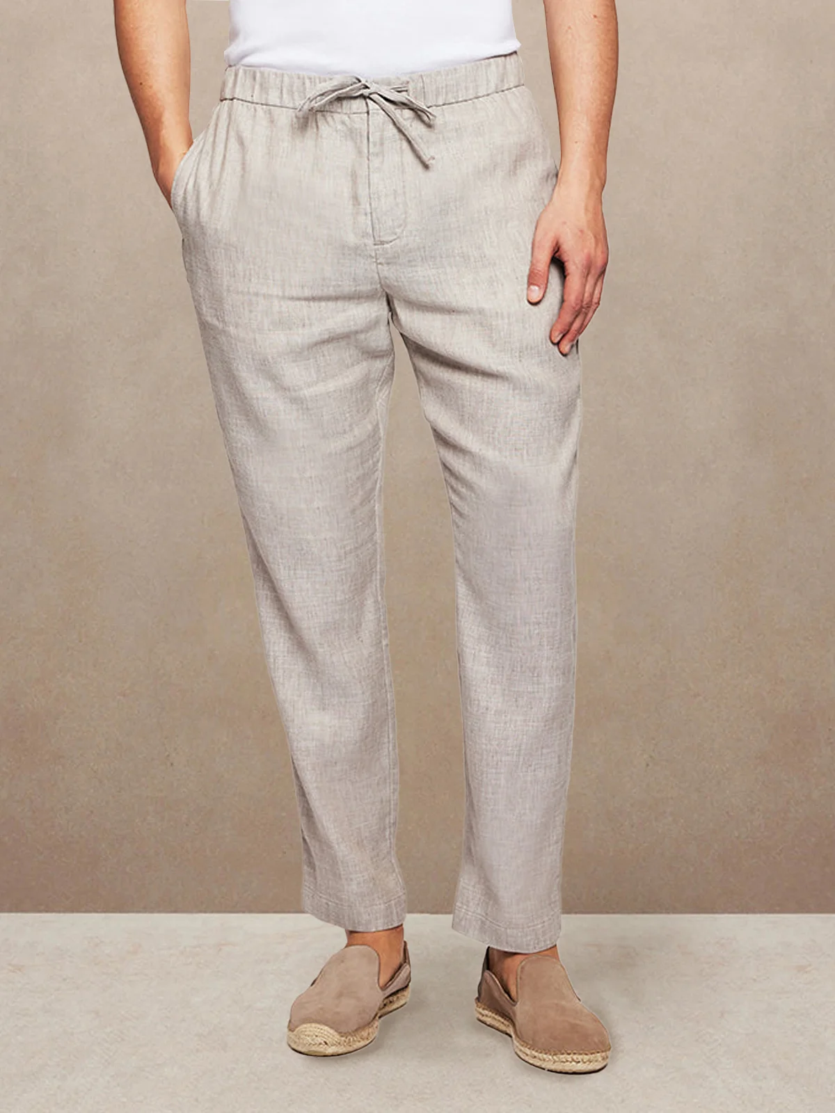 Drawstring Elastic Waist Loose Lounge Pants