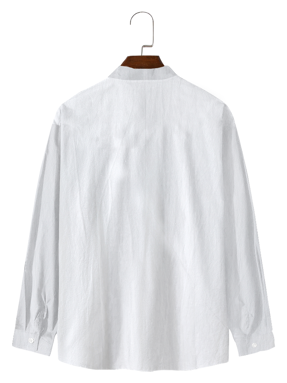 Clean color long sleeve shirt, casual style cotton shirt with lapel