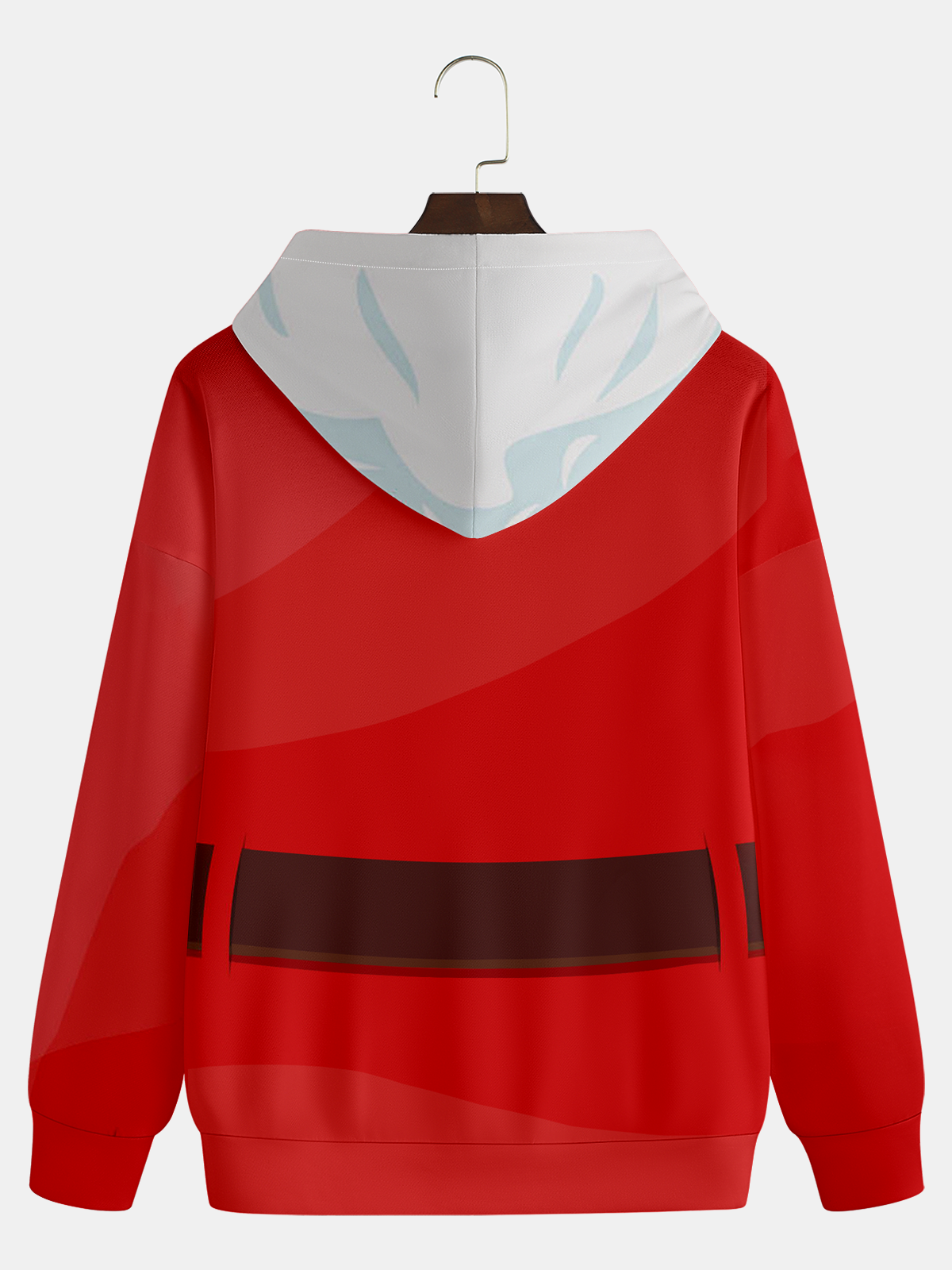 Belt Button Santa Costume Graphic Hooded Sweatshirt