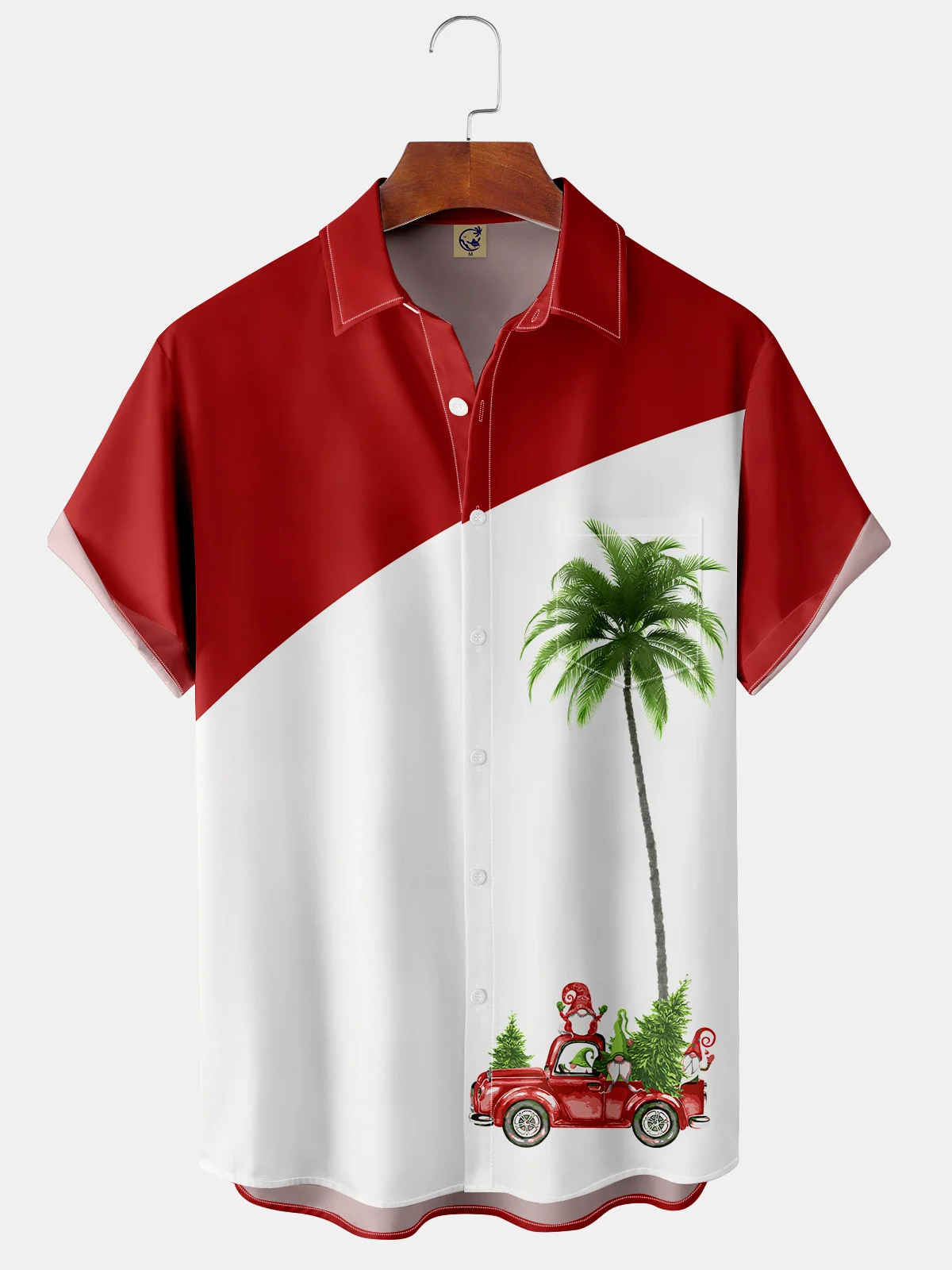 Christmas Chest Pocket Short Sleeve  Shirt