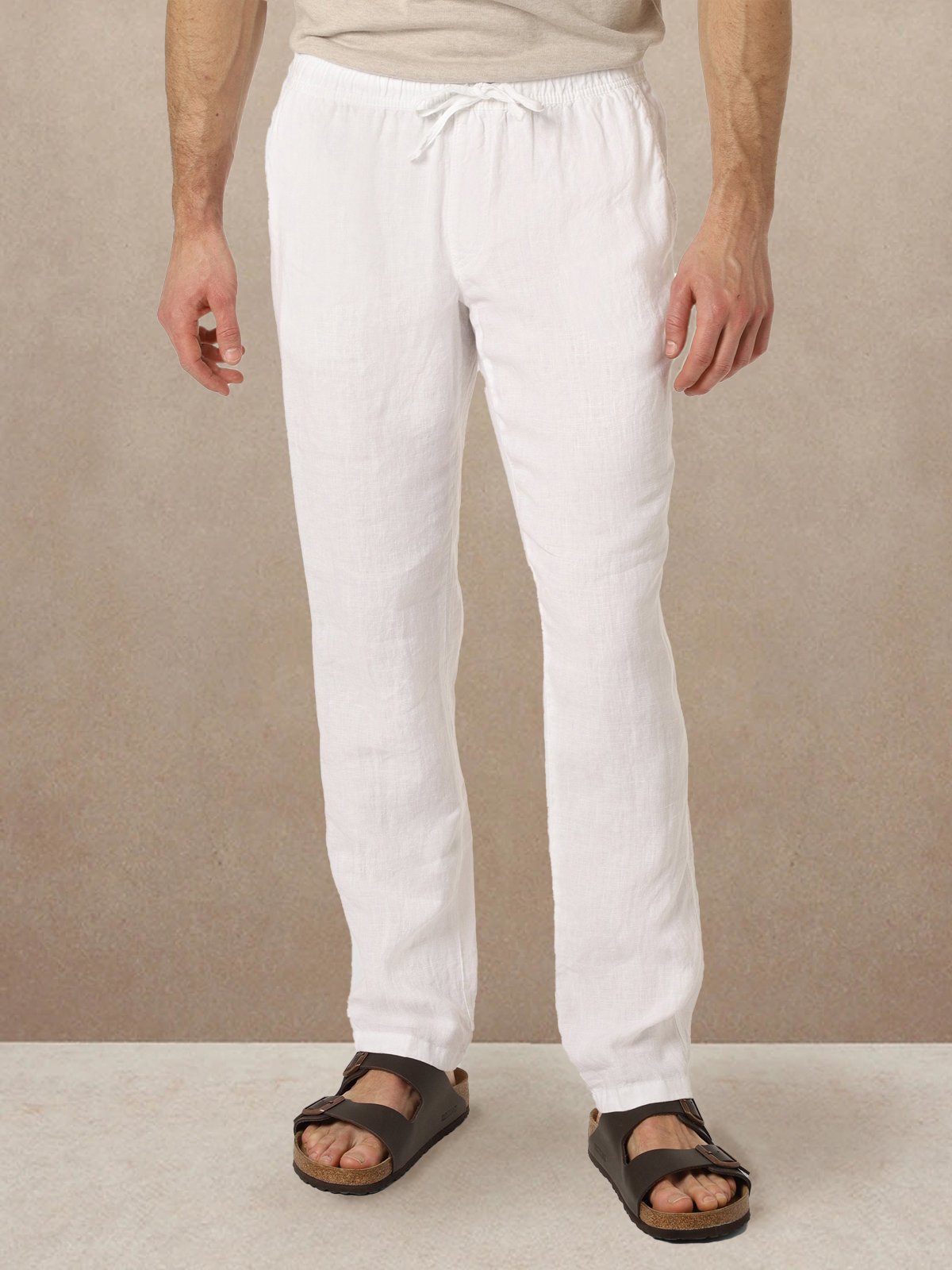 Cotton Elastic-Waist Pants