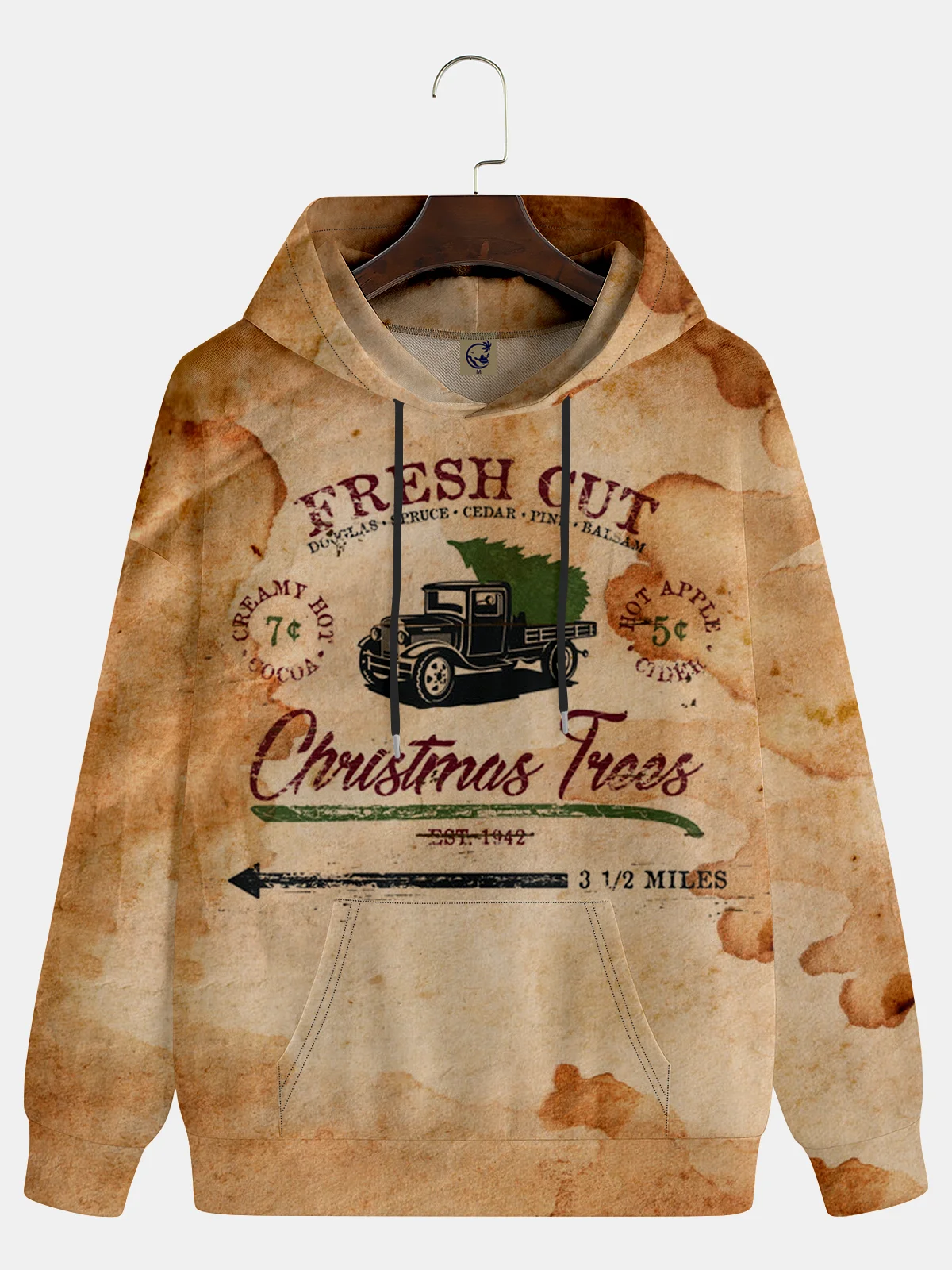 Car Christmas Tree Hoodie Sweatshirt